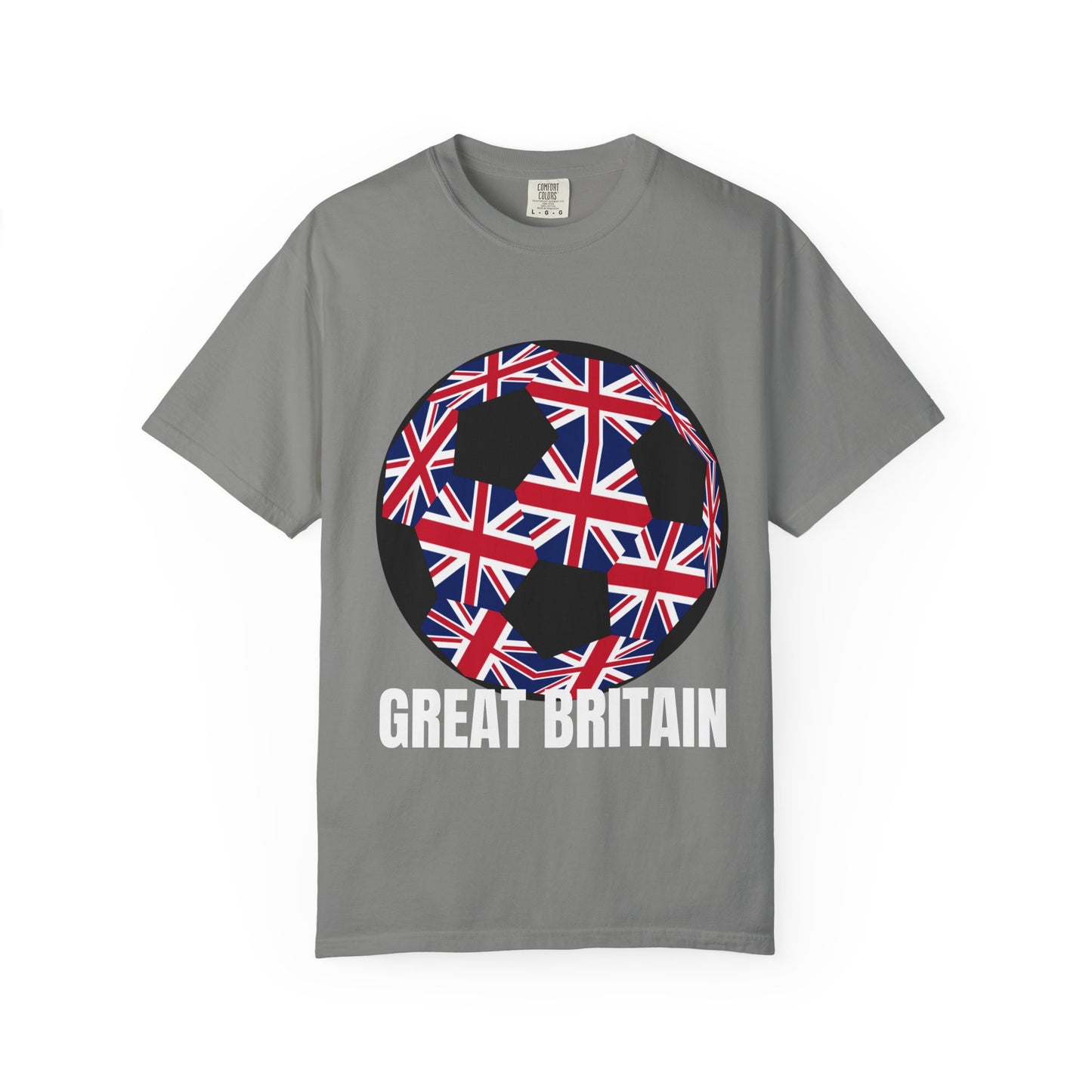 Great Britain Fan Specialty Soccer Ball Design T Shirt