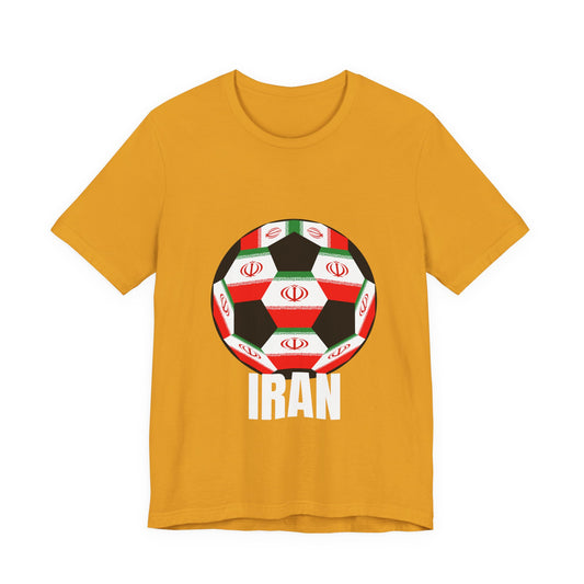 Iran Fan Specialty Soccer Ball Design T Shirt