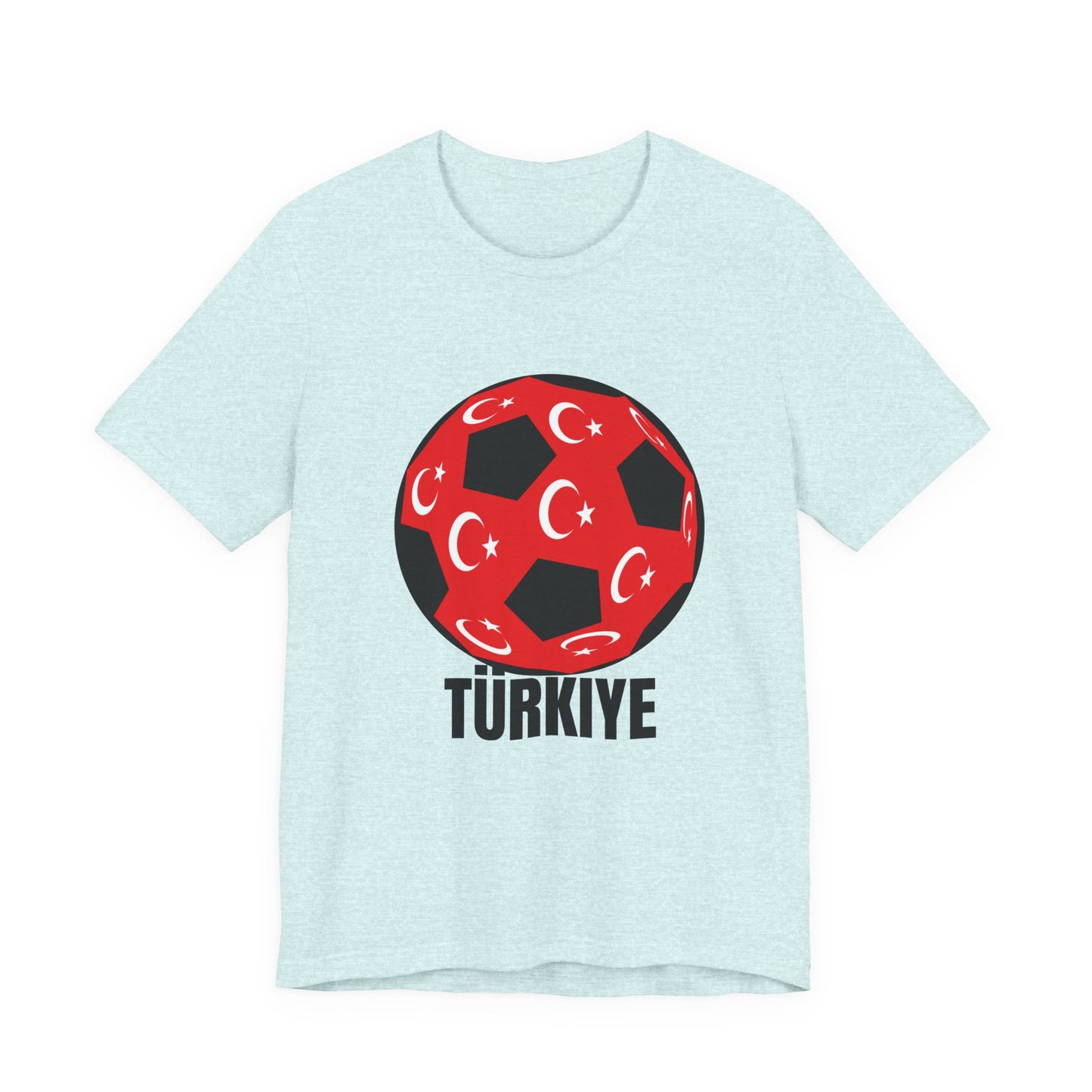 Türkiye Fan Specialty Soccer Ball Design T Shirt Black Text