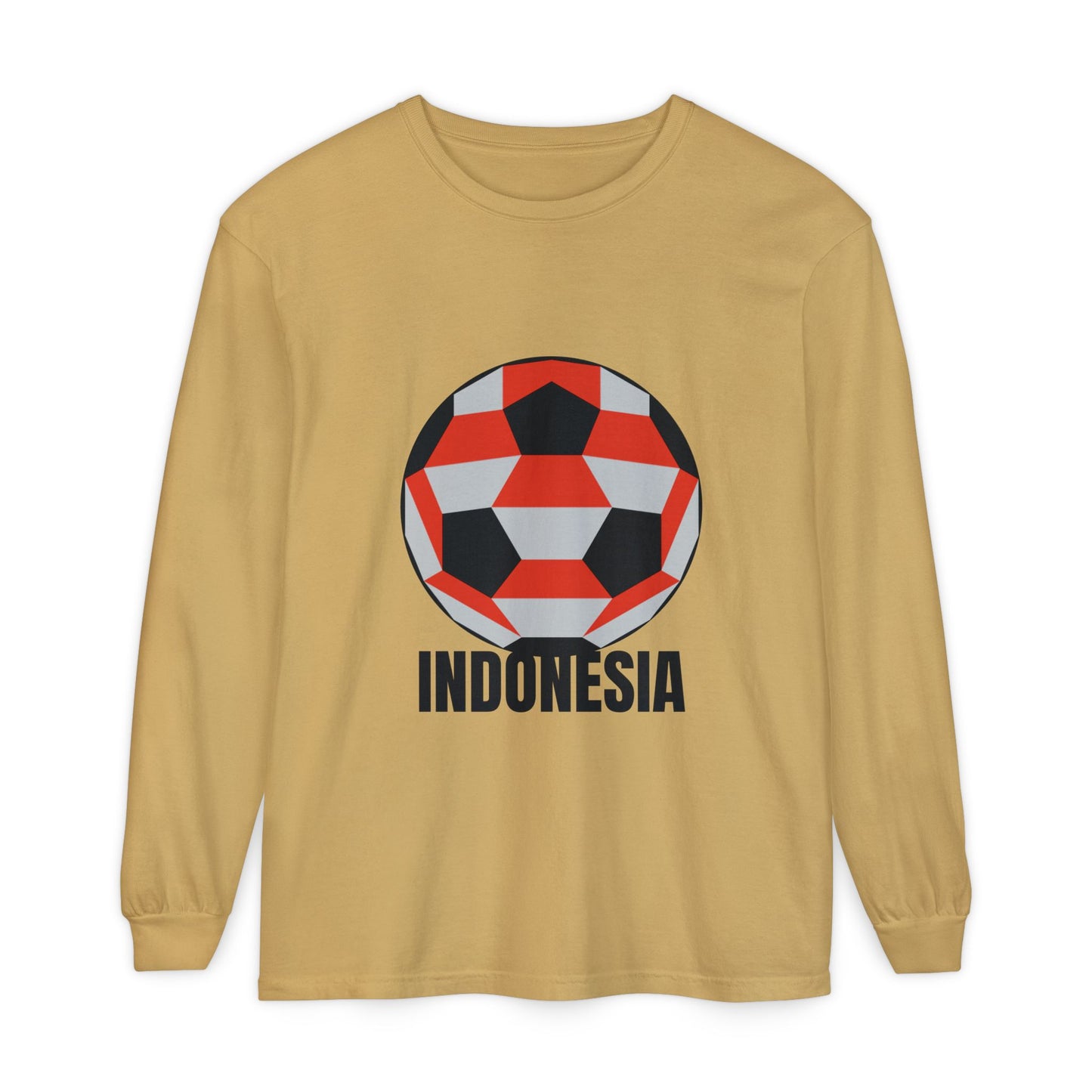 Indonesia Fan Specialty Soccer Ball Design Long Sleeve Shirt