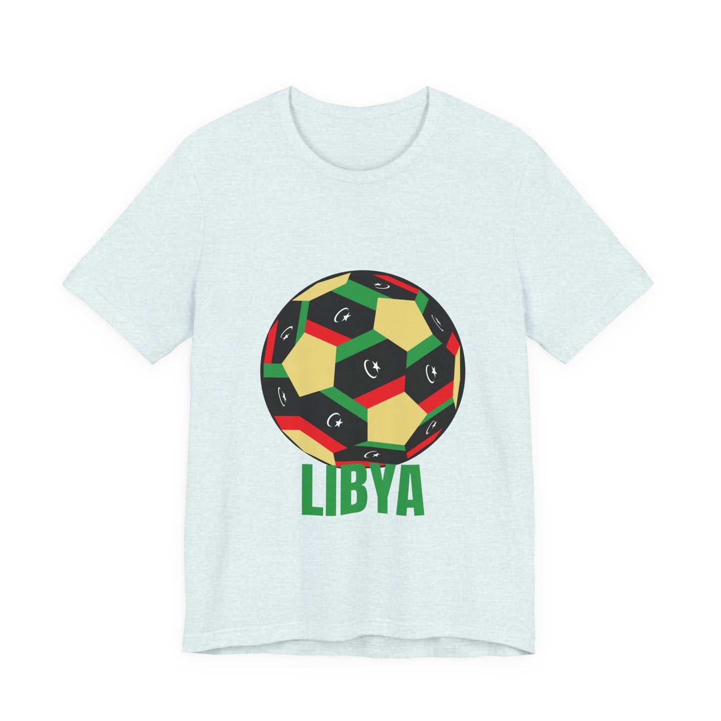 Libya Fan Specialty Soccer Ball Design T Shirt
