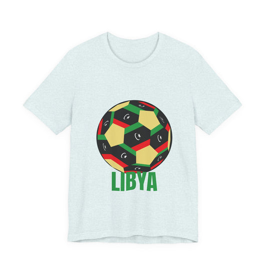 Libya Fan Specialty Soccer Ball Design T Shirt