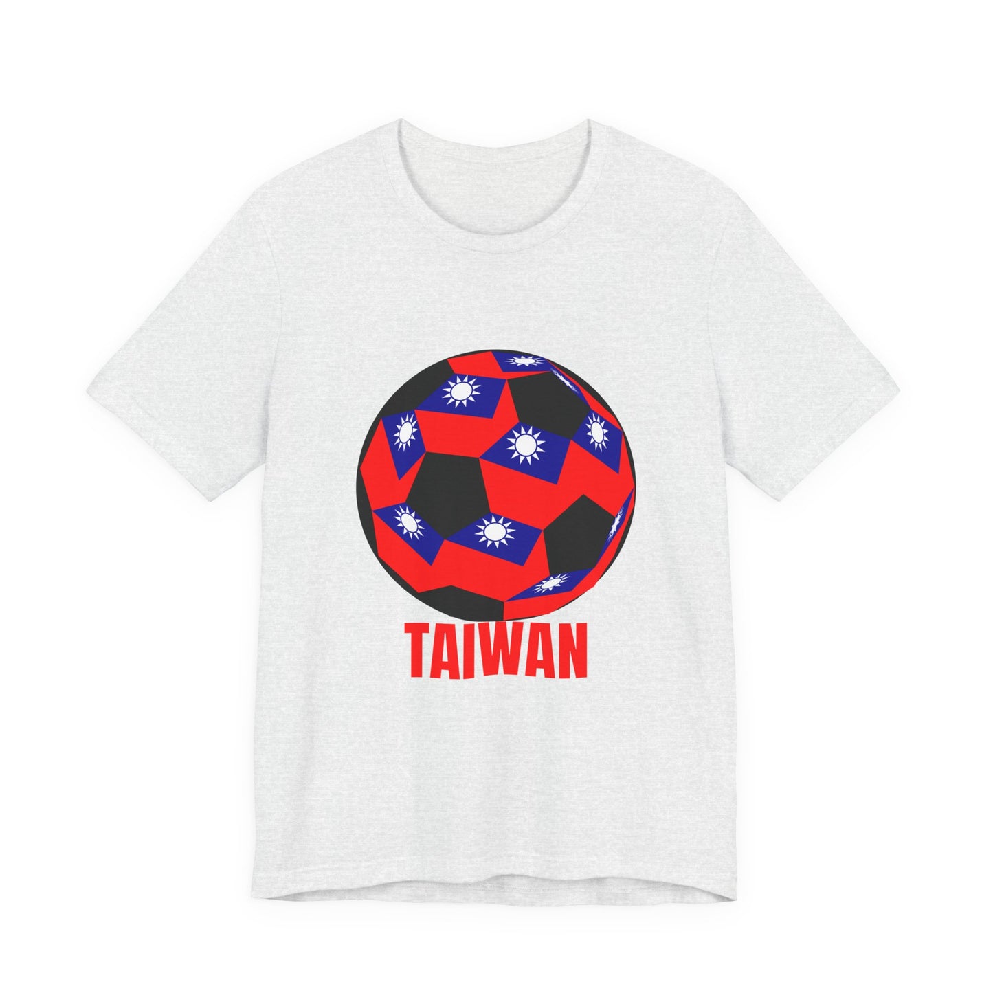 Taiwan Soccer Ball Graphic with 'TAIWAN' Red Text