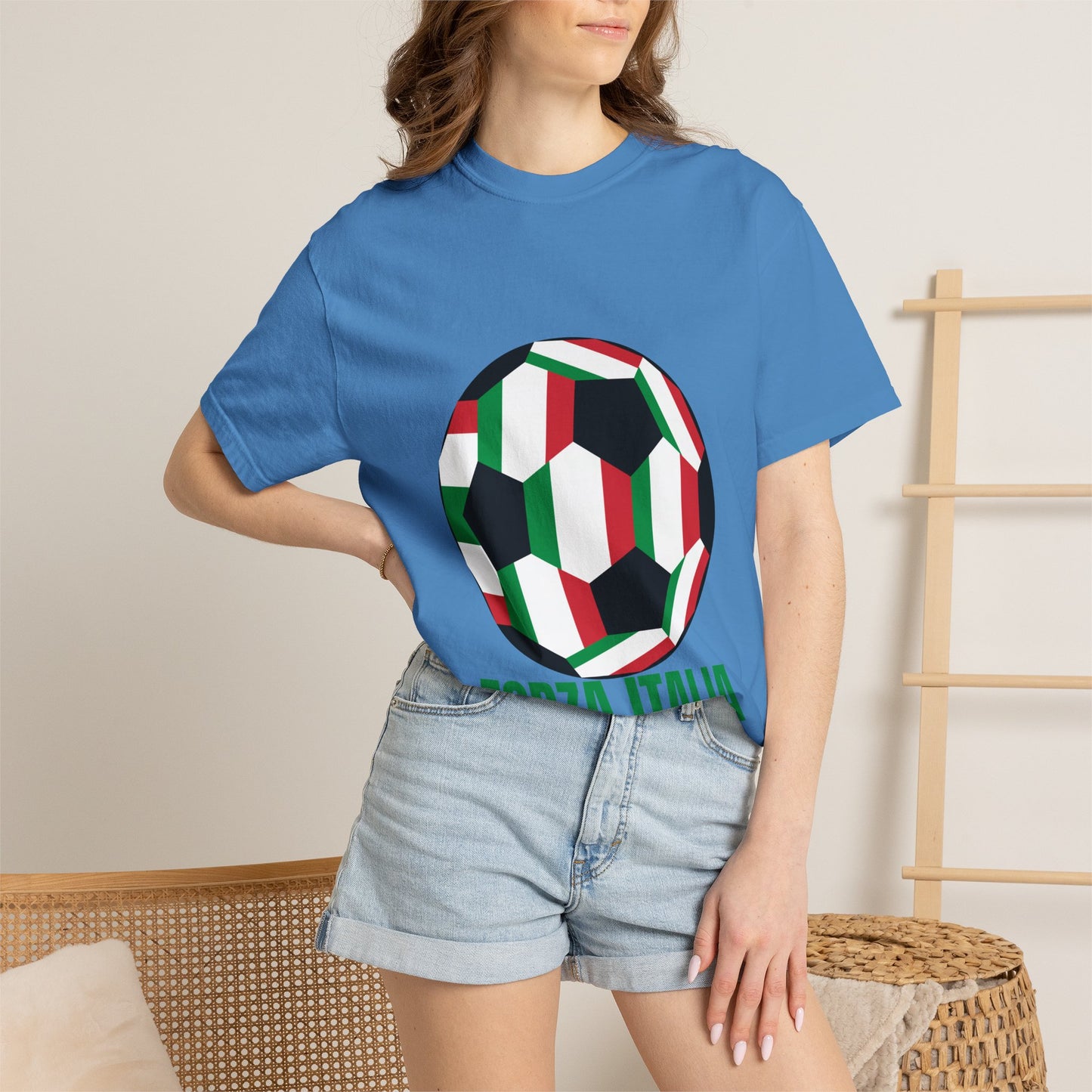 Forza Italia Fan Specialty Soccer Ball Design T Shirt