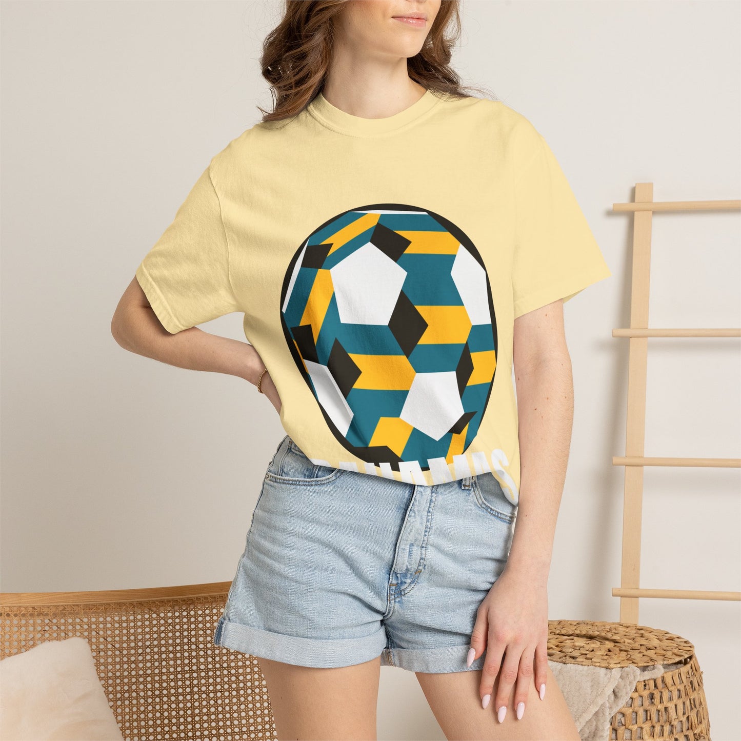 Bahamas Fan Specialty Soccer Ball Design T Shirt