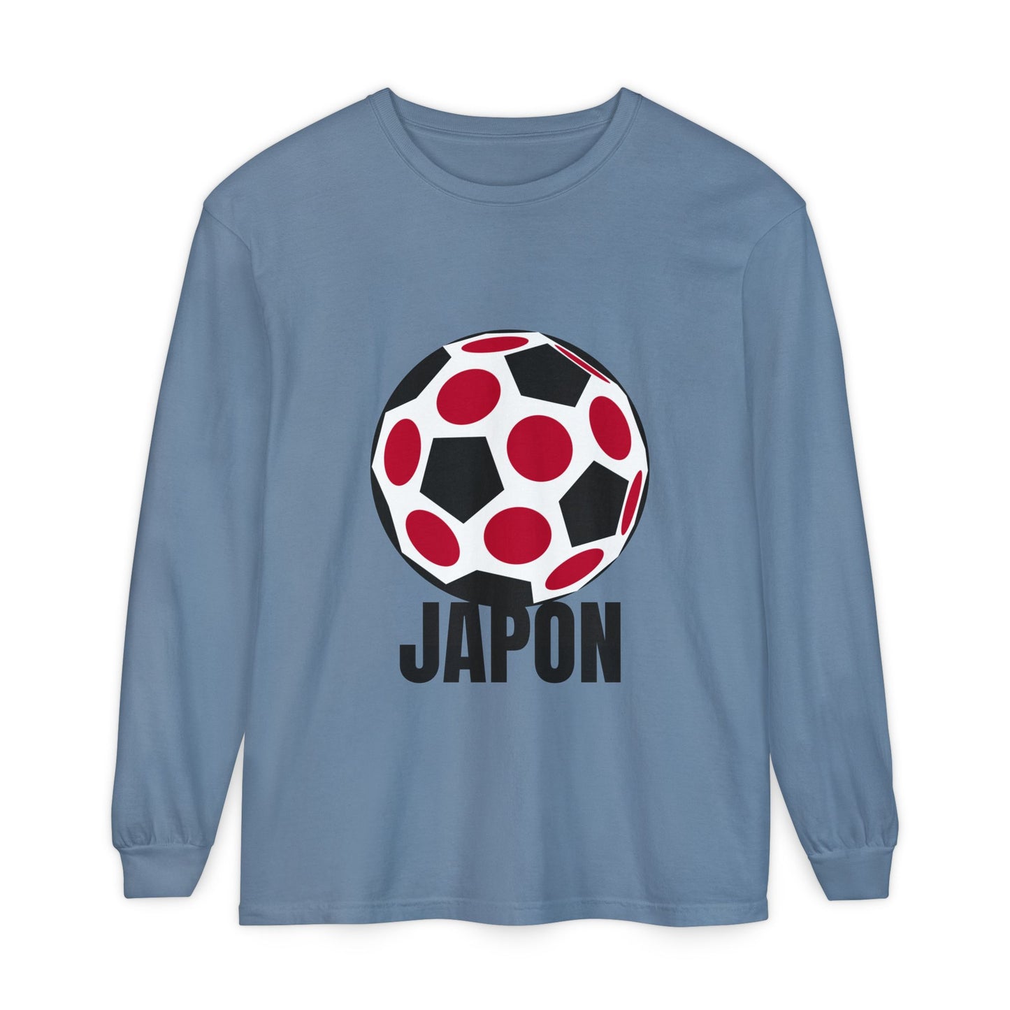 Japon Fan Specialty Soccer Ball Design Long Sleeve Tee