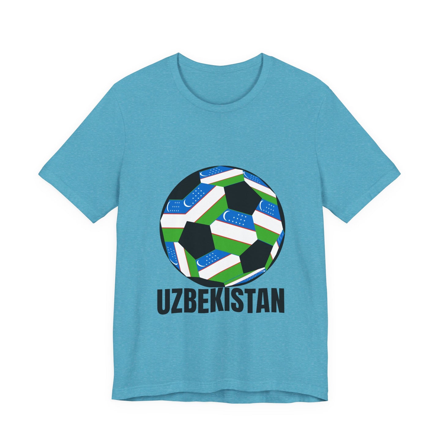 Uzbekistan Fan Specialty Soccer Ball Design T Shirt