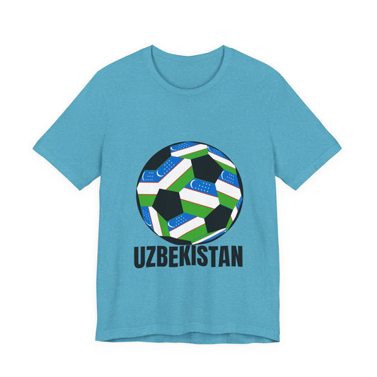 Uzbekistan Fan Specialty Soccer Ball Design T Shirt