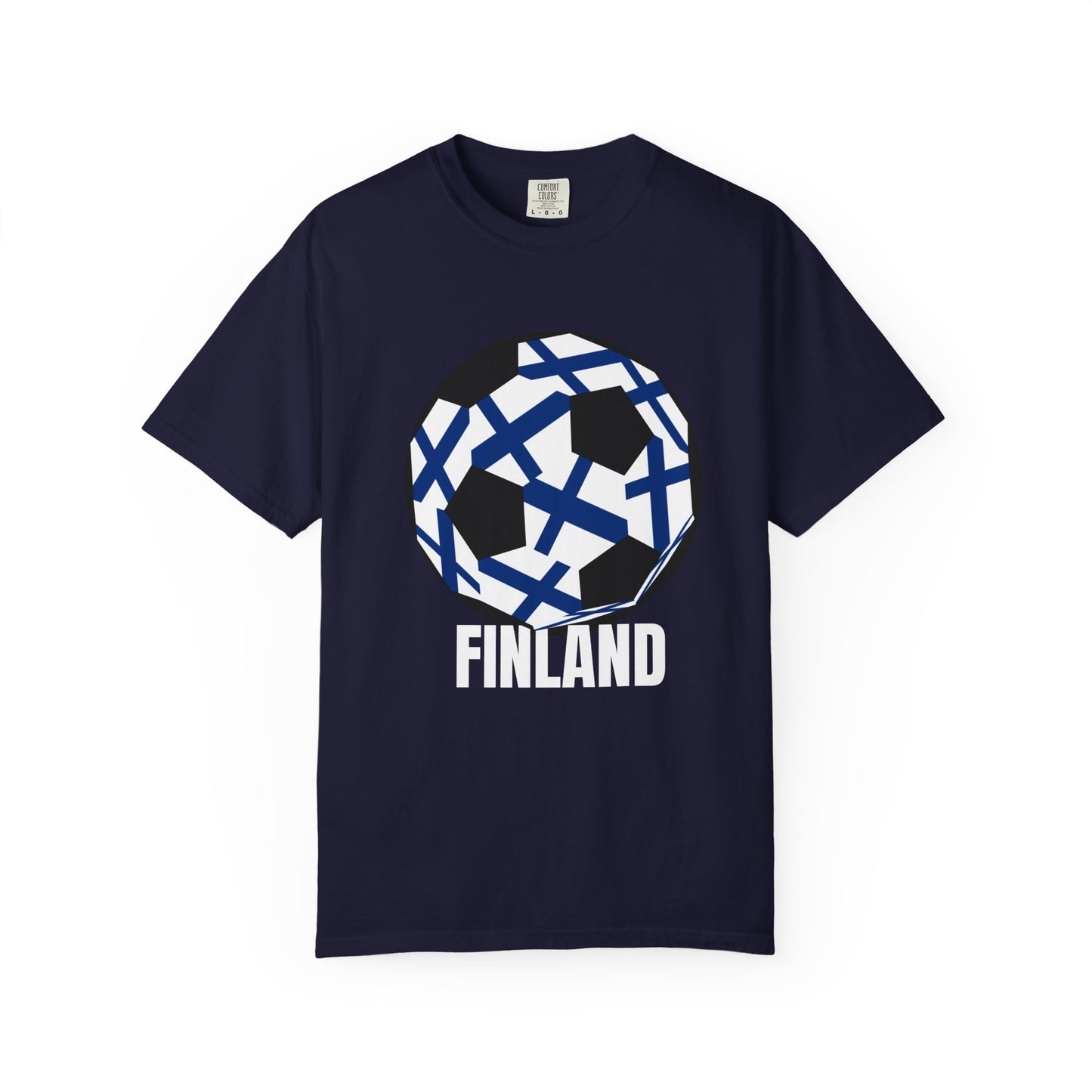 Finland Fan Specialty Soccer Ball Design T Shirt