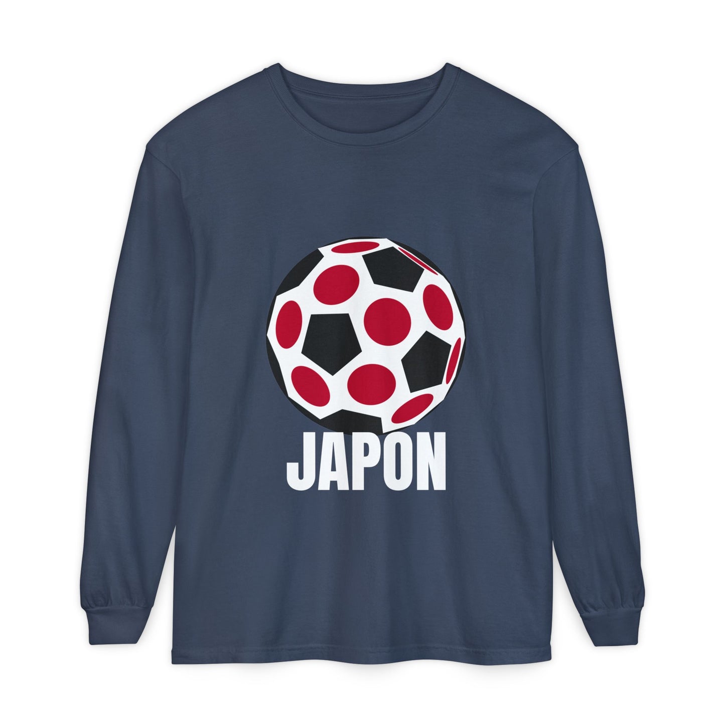 Japon Fan Specialty Soccer Ball Design Long Sleeve Tee