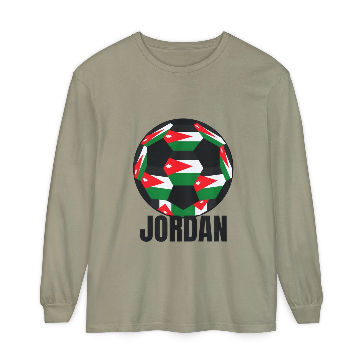 Jordan Fan Specialty Soccer Ball Design Long Sleeve Tee