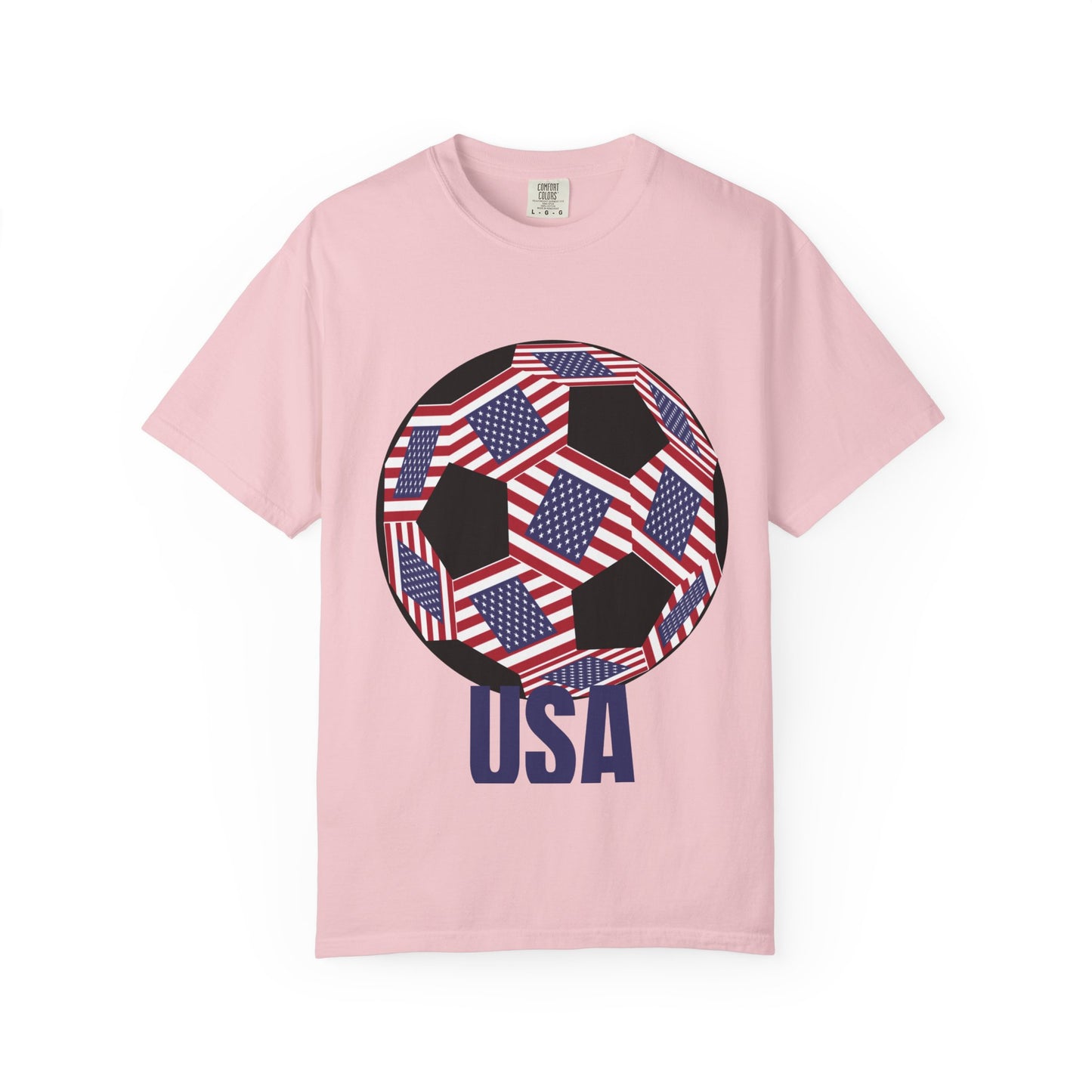 Patriotic USA Fan Specialty Soccer Ball Design T Shirt