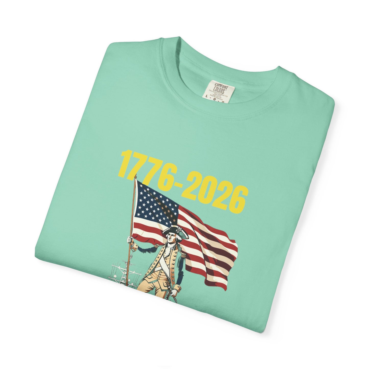 George Washington on an Aircraft Carrier with an American Flag T-shirt | 250 Years of Winning