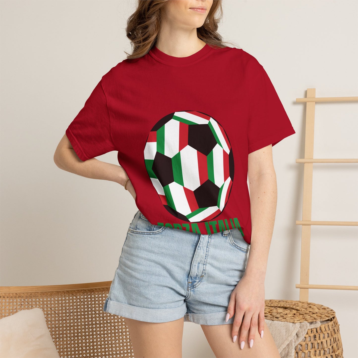 Forza Italia Fan Specialty Soccer Ball Design T Shirt
