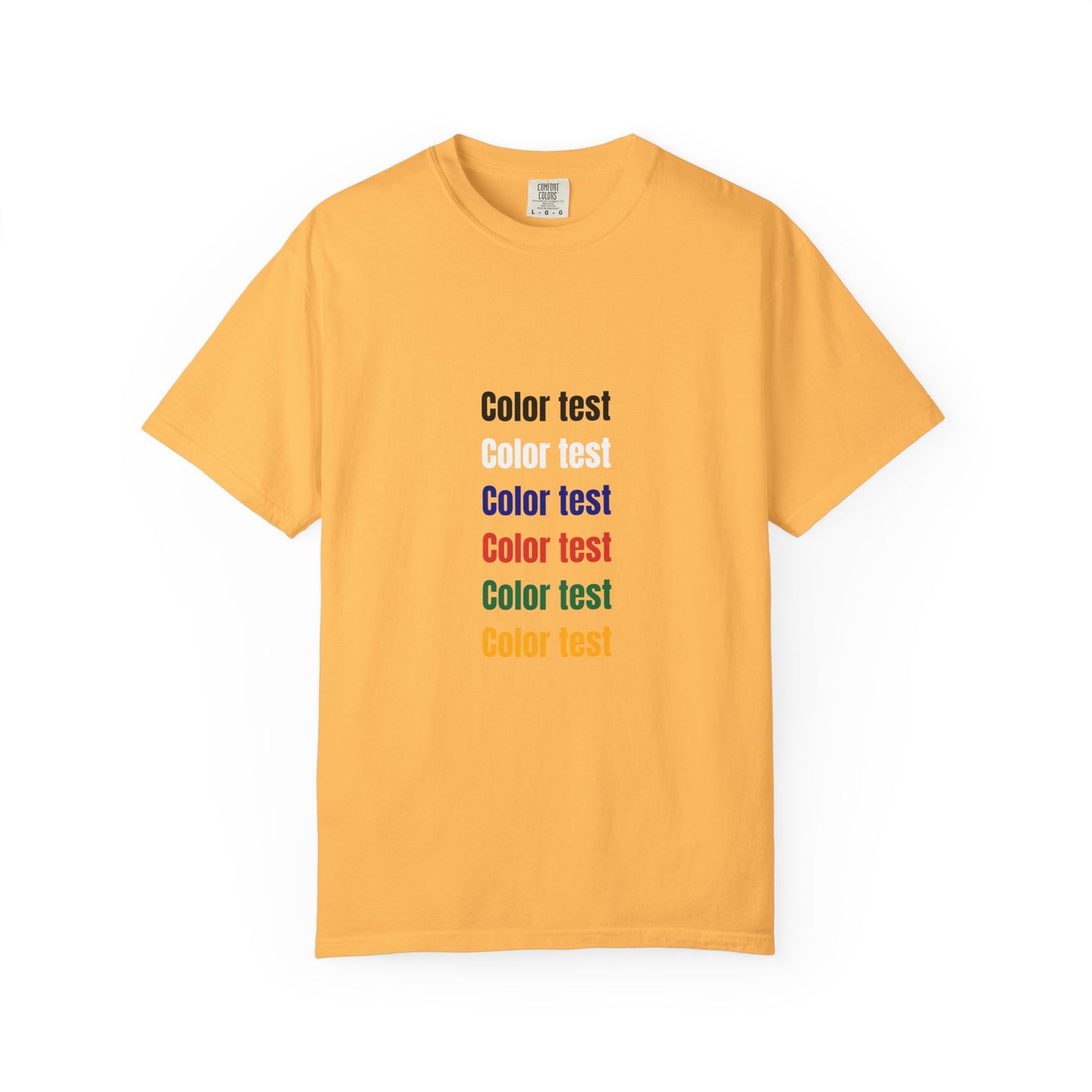Color Test T-Shirt — Minimalist Text Graphic Tee