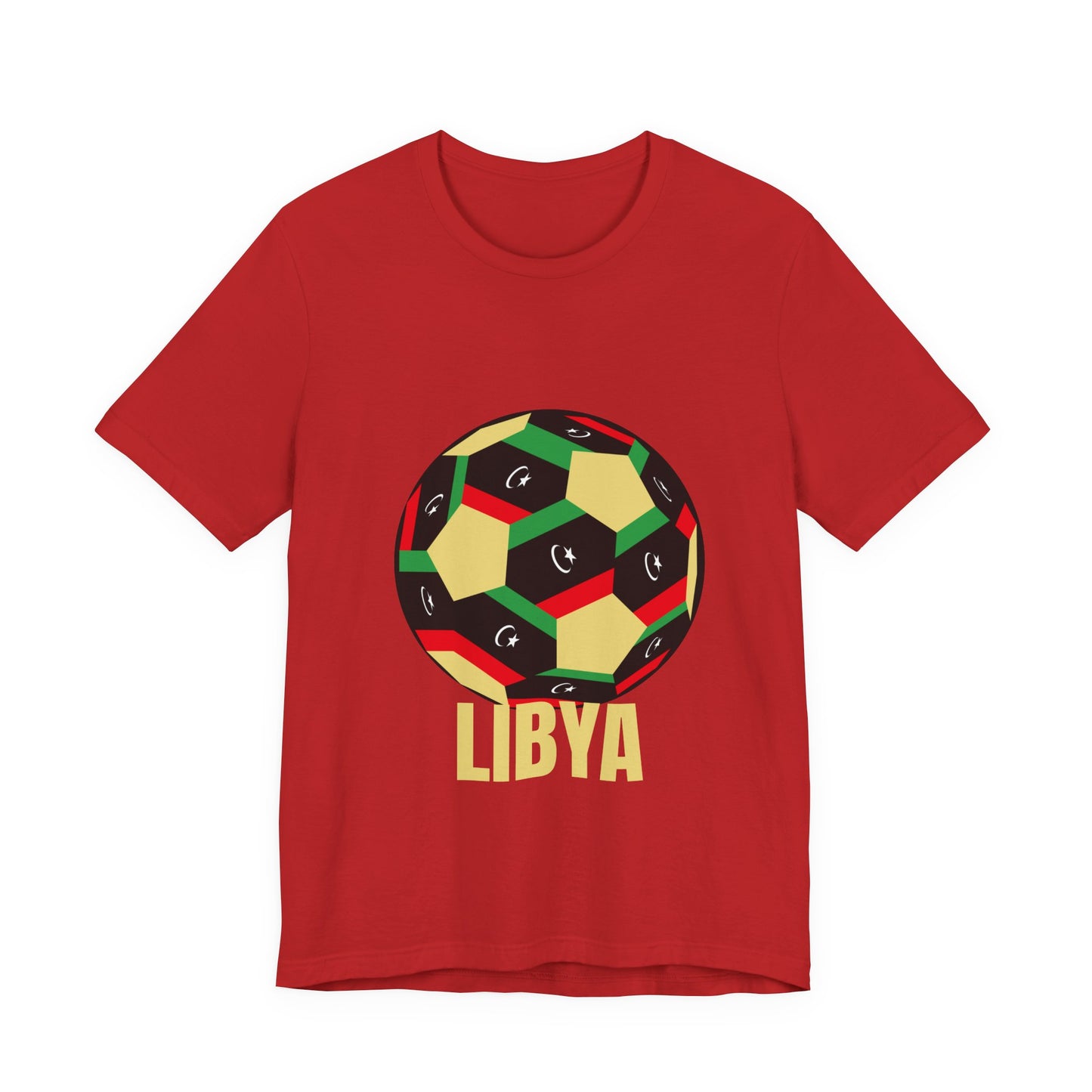 Libya Fan Specialty Soccer Ball Design T Shirt