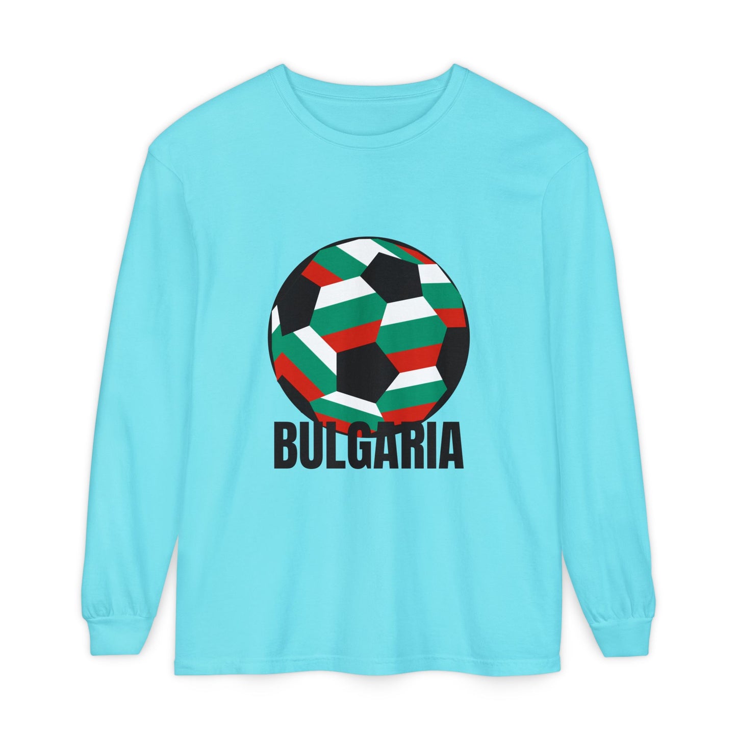 Bulgaria Fan Specialty Soccer Ball Design Long Sleeve Tee