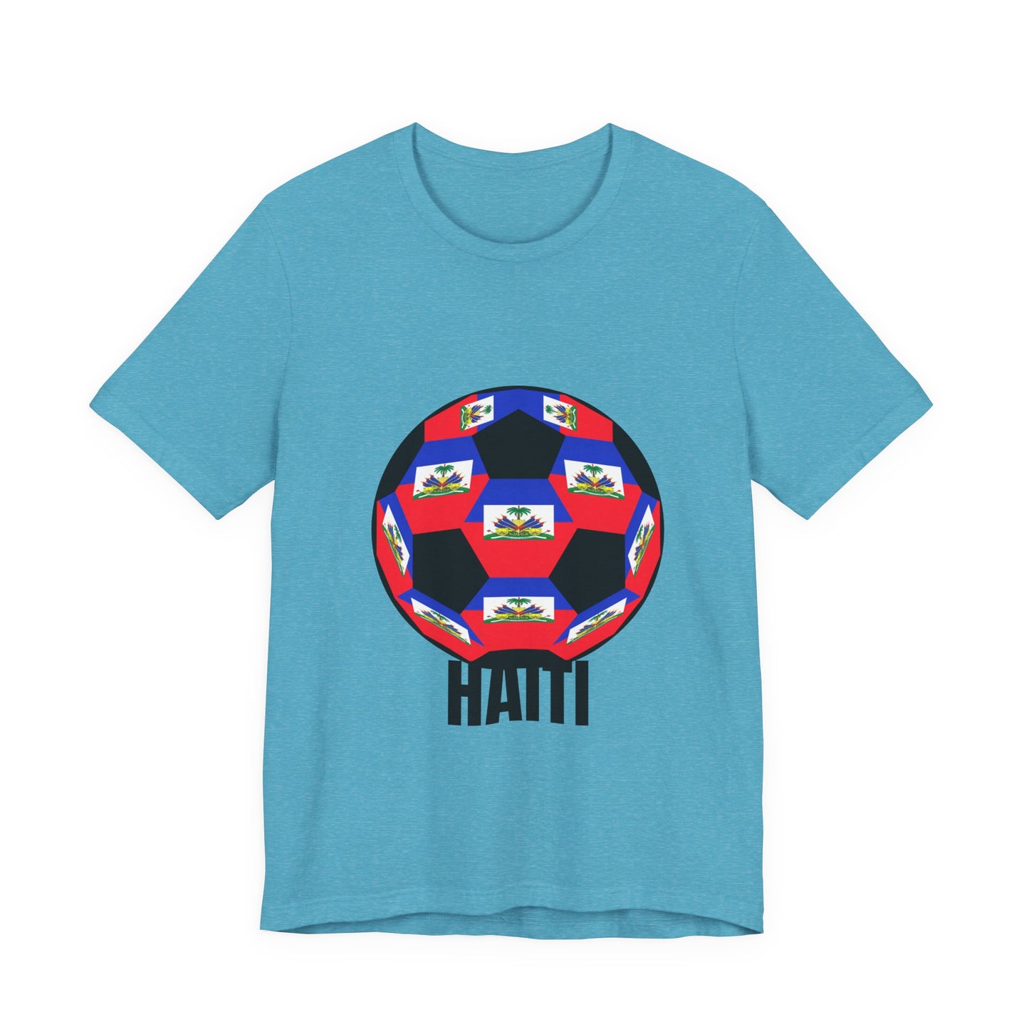 Haiti Fan Specialty Soccer Ball Design T Shirt