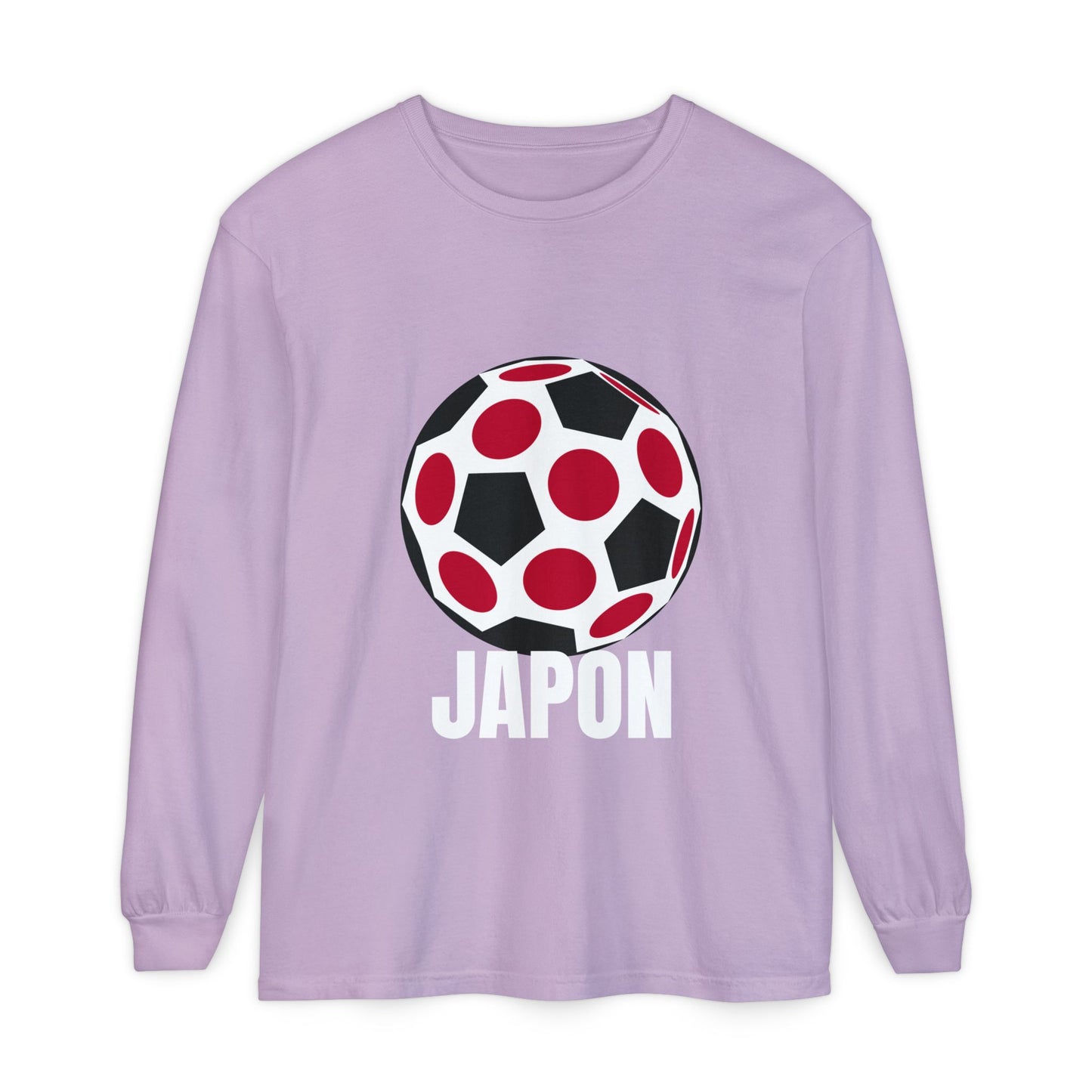 Japon Fan Specialty Soccer Ball Design Long Sleeve Tee