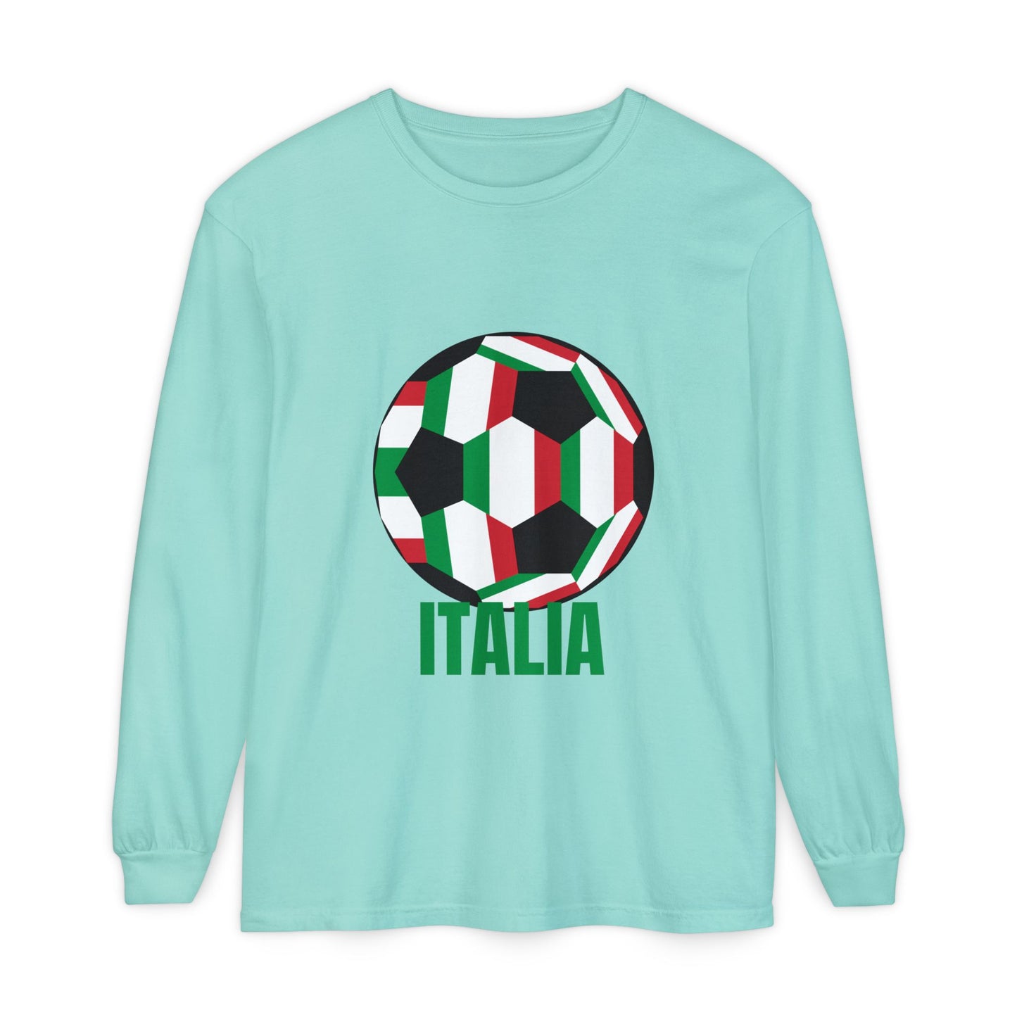 Italia Fan Specialty Soccer Ball Design  Long Sleeve Shirt