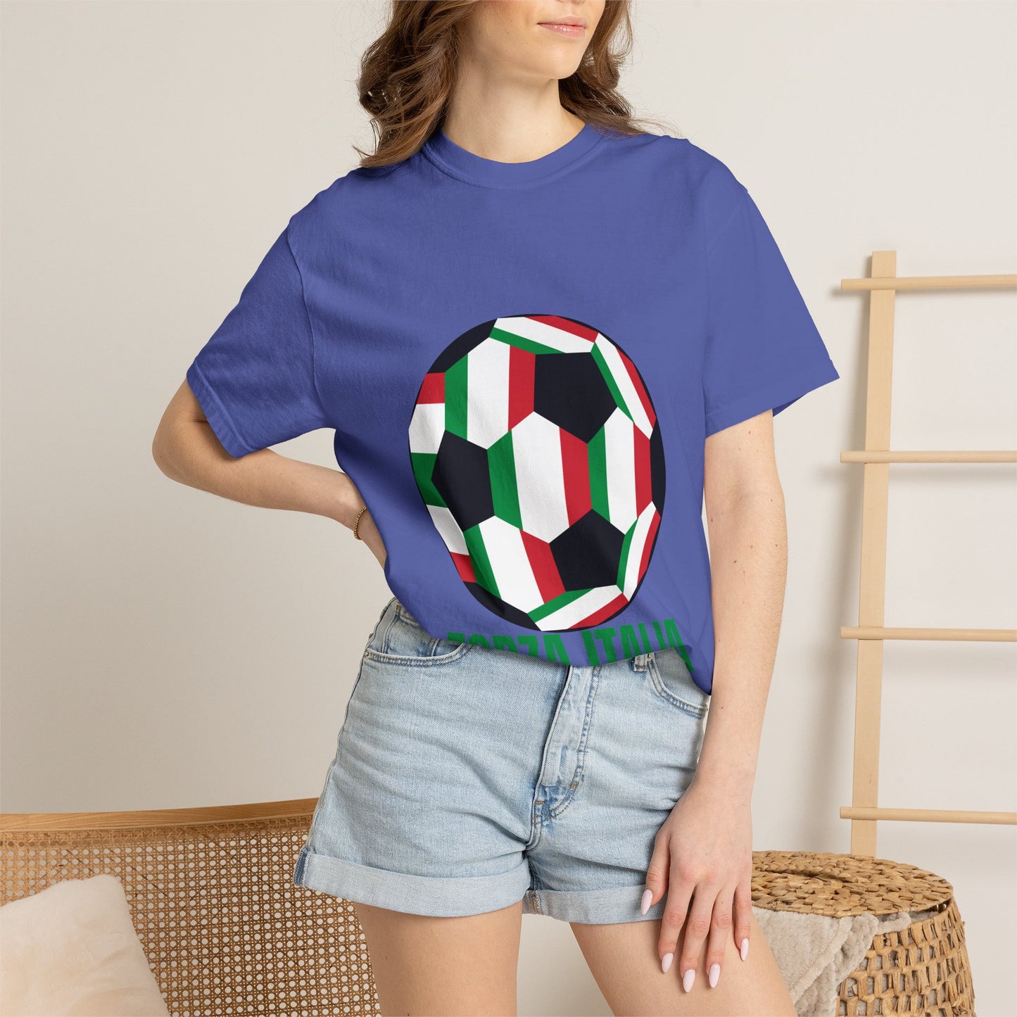 Forza Italia Fan Specialty Soccer Ball Design T Shirt