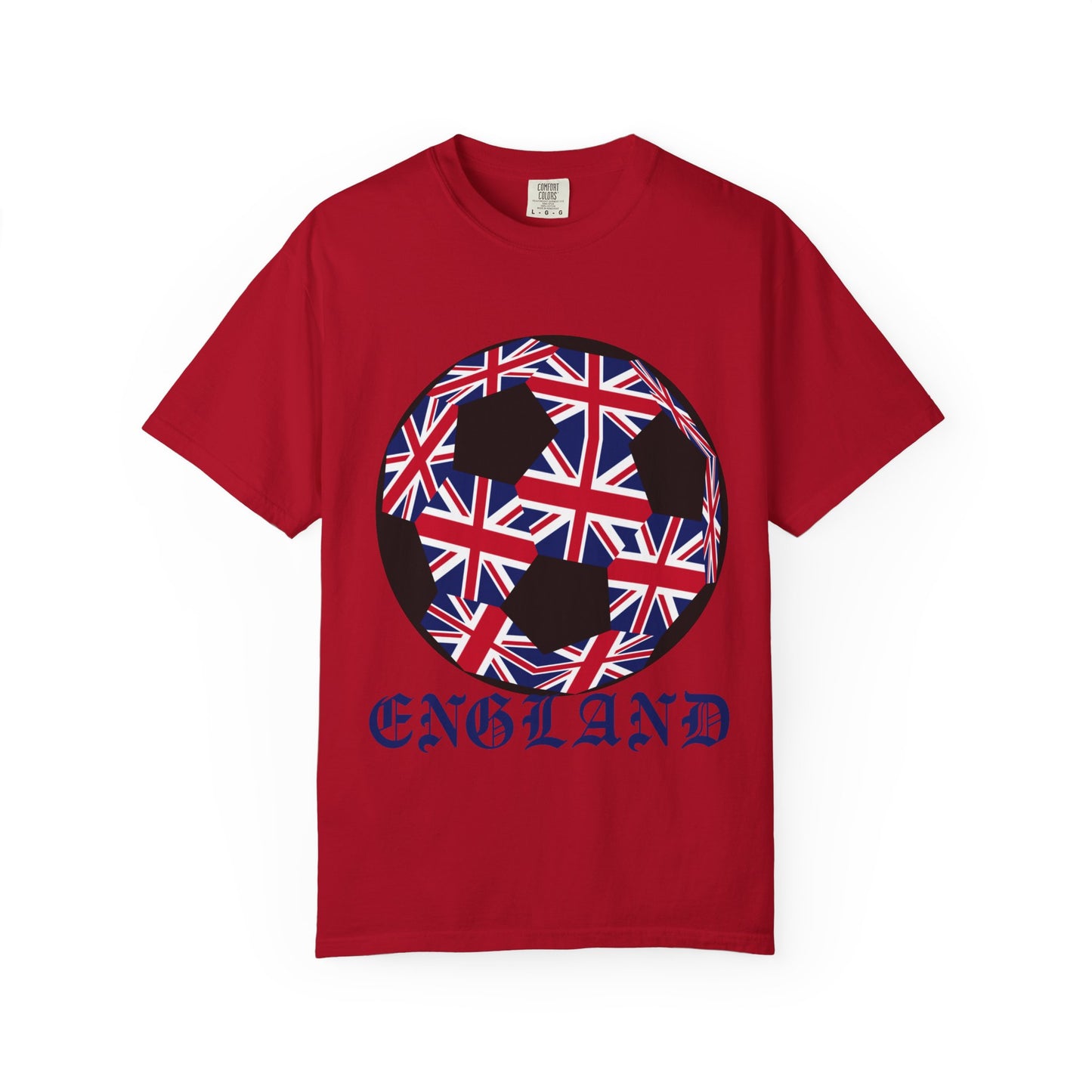 Old English Style Specialty Soccer Ball Design T Shirt