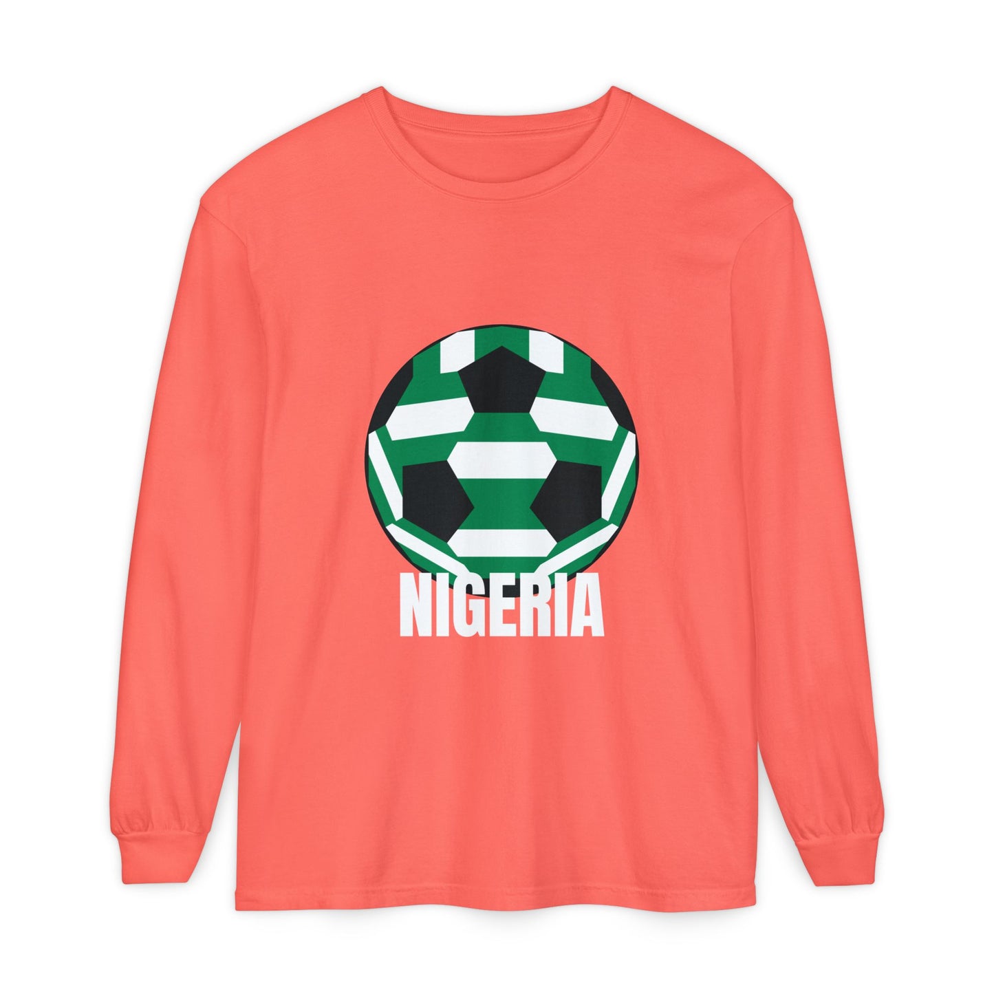 Nigeria Soccer Ball Long Sleeve Tee