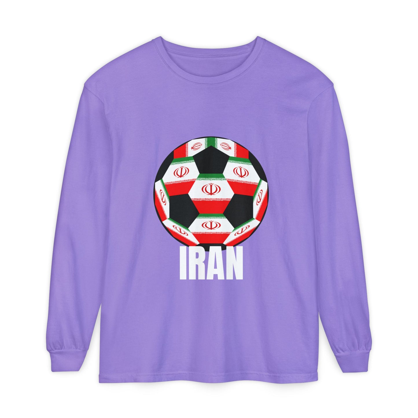 Iran Fan Specialty Soccer Ball Design  Long Sleeve Shirt