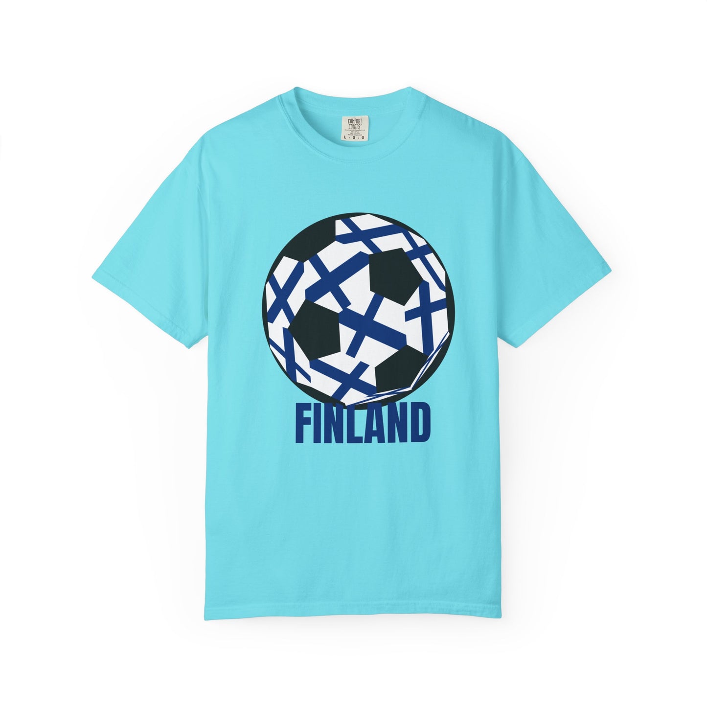 Finland Fan Specialty Soccer Ball Design T Shirt