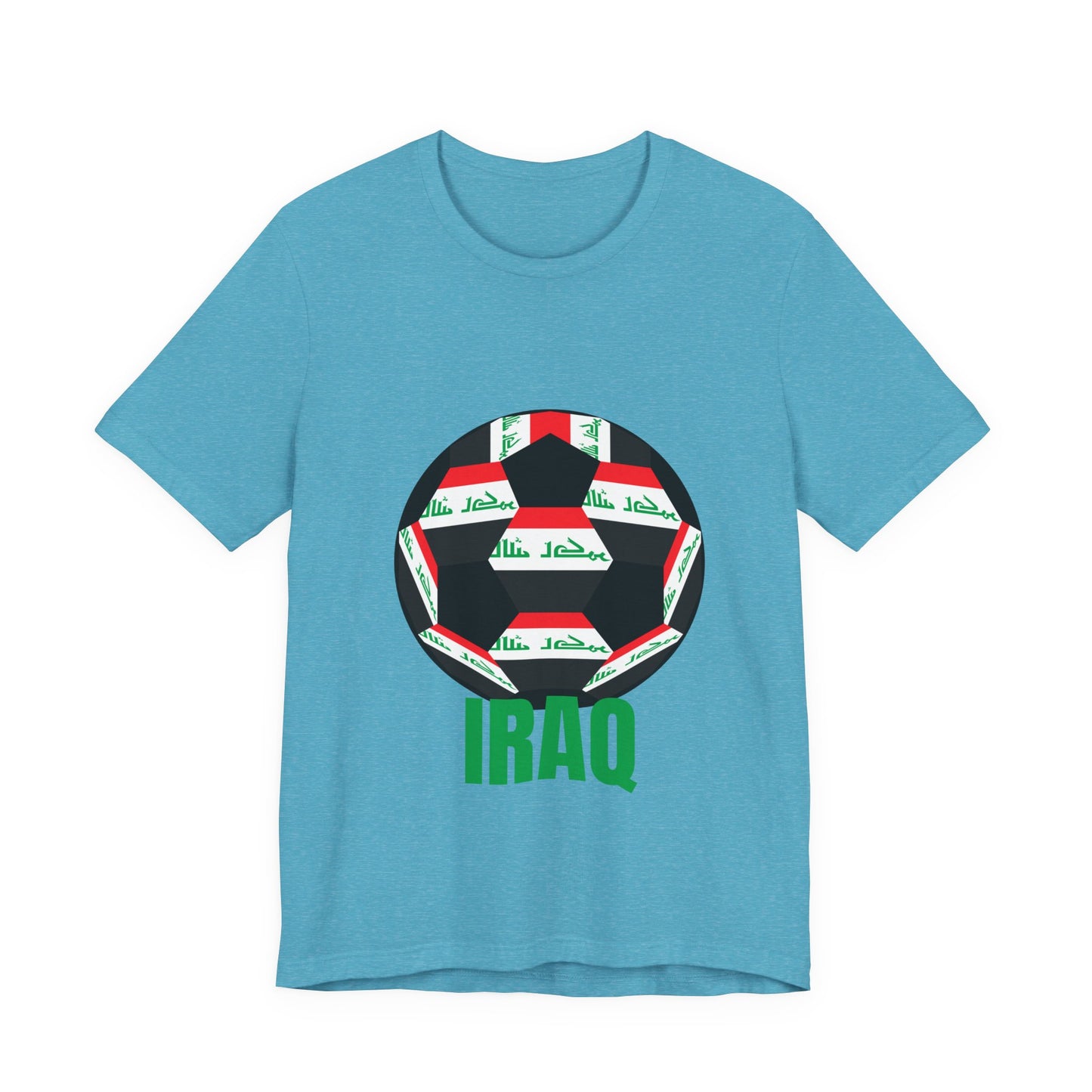 Iraq Fan Specialty Soccer Ball Design T Shirt