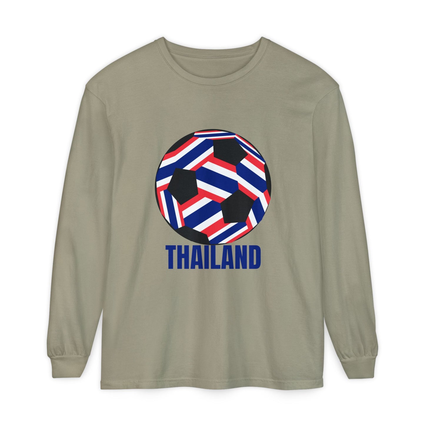 Thailand Fan Specialty Soccer Ball Design Long Sleeve Tee