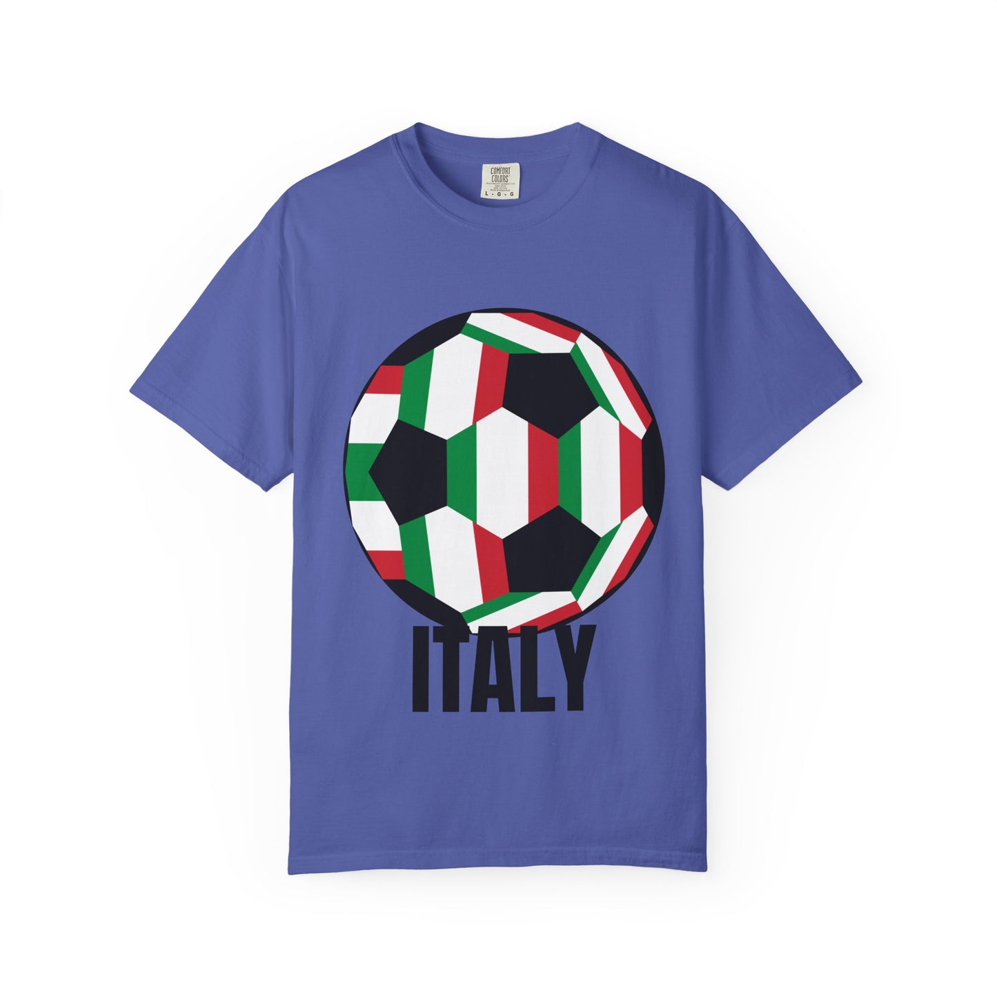 Italy Fan Specialty Soccer Ball Design T Shirt