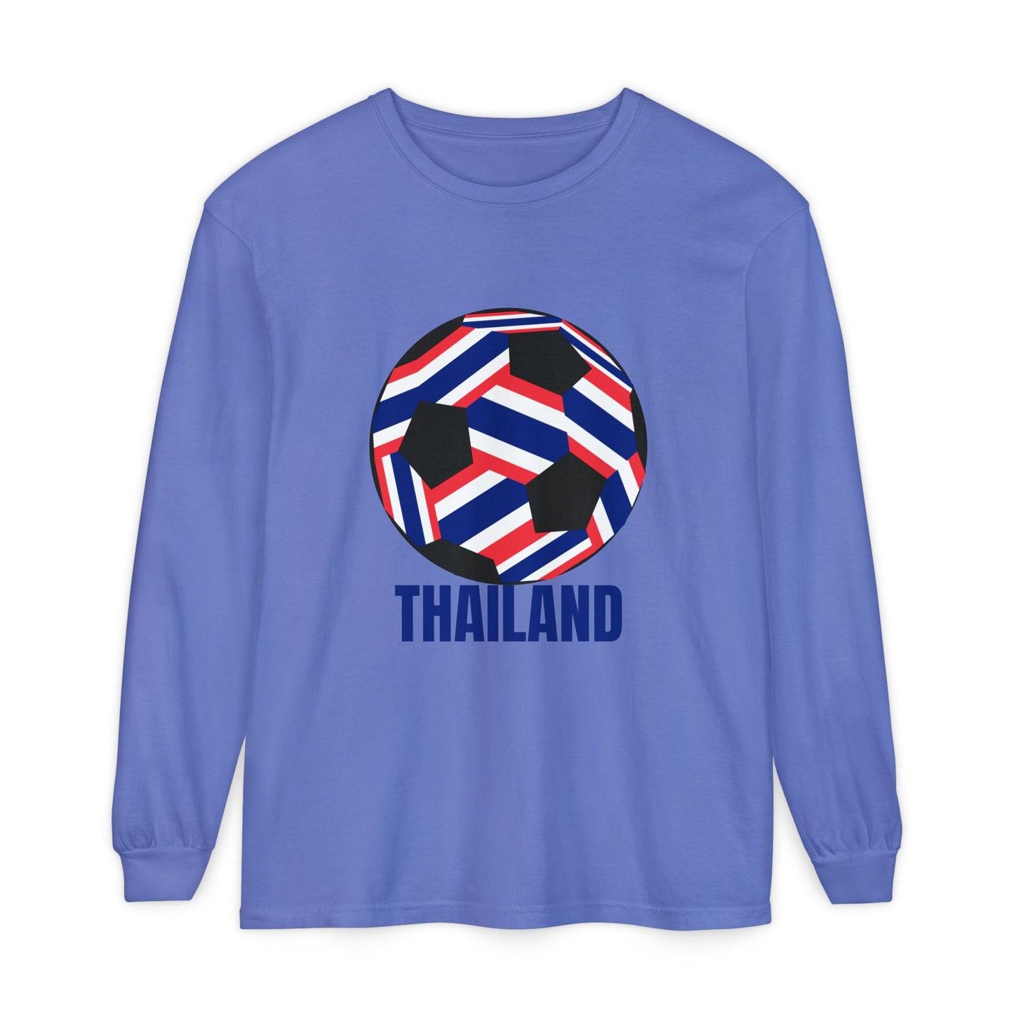 Thailand Fan Specialty Soccer Ball Design Long Sleeve Tee