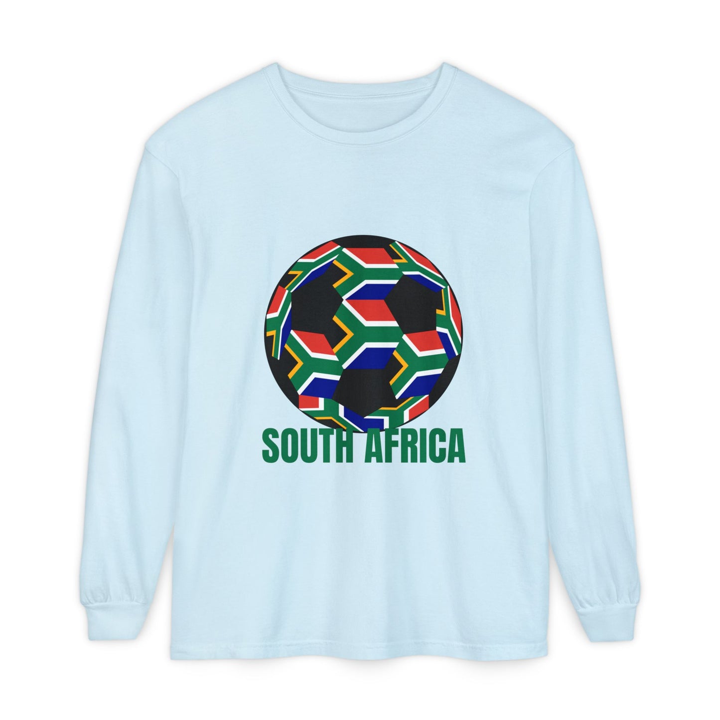 South Africa Fan Specialty Soccer Ball Design Long Sleeve T-Shirt