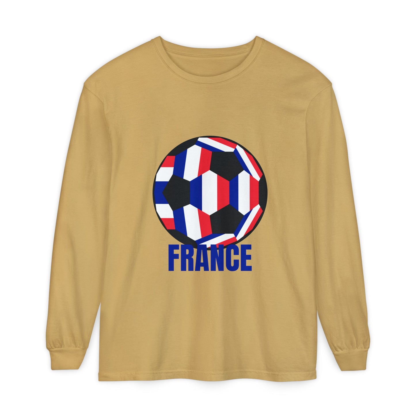 France Fan Specialty Soccer Ball Design Long Sleeve Shirt