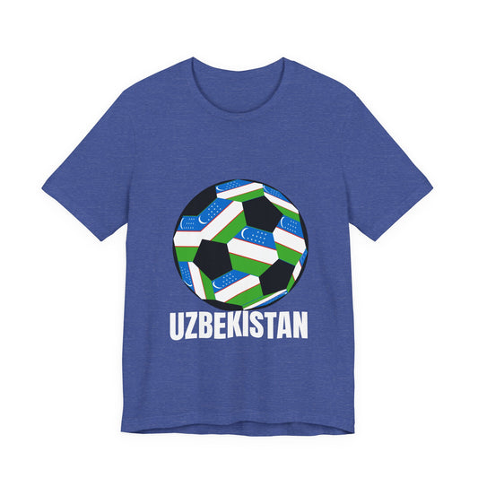 Uzbekistan Fan Specialty Soccer Ball Design T Shirt