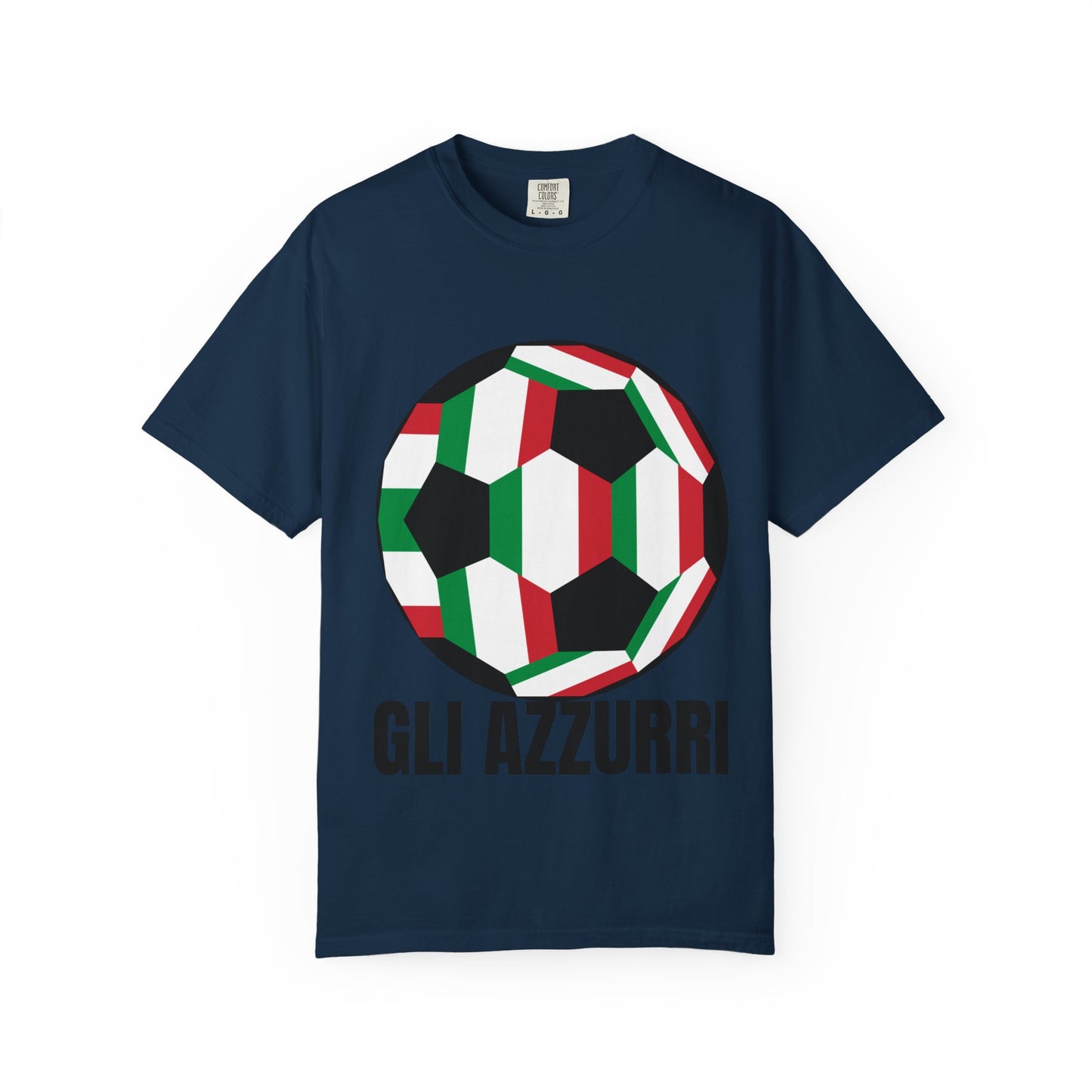 Gli Azzurri Fan Specialty Soccer Ball Design T Shirt