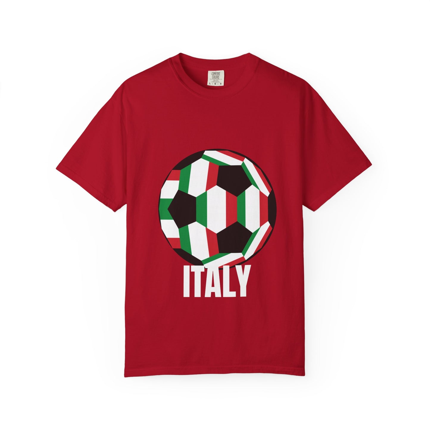 Italy Fan Specialty Soccer Ball Design T Shirt