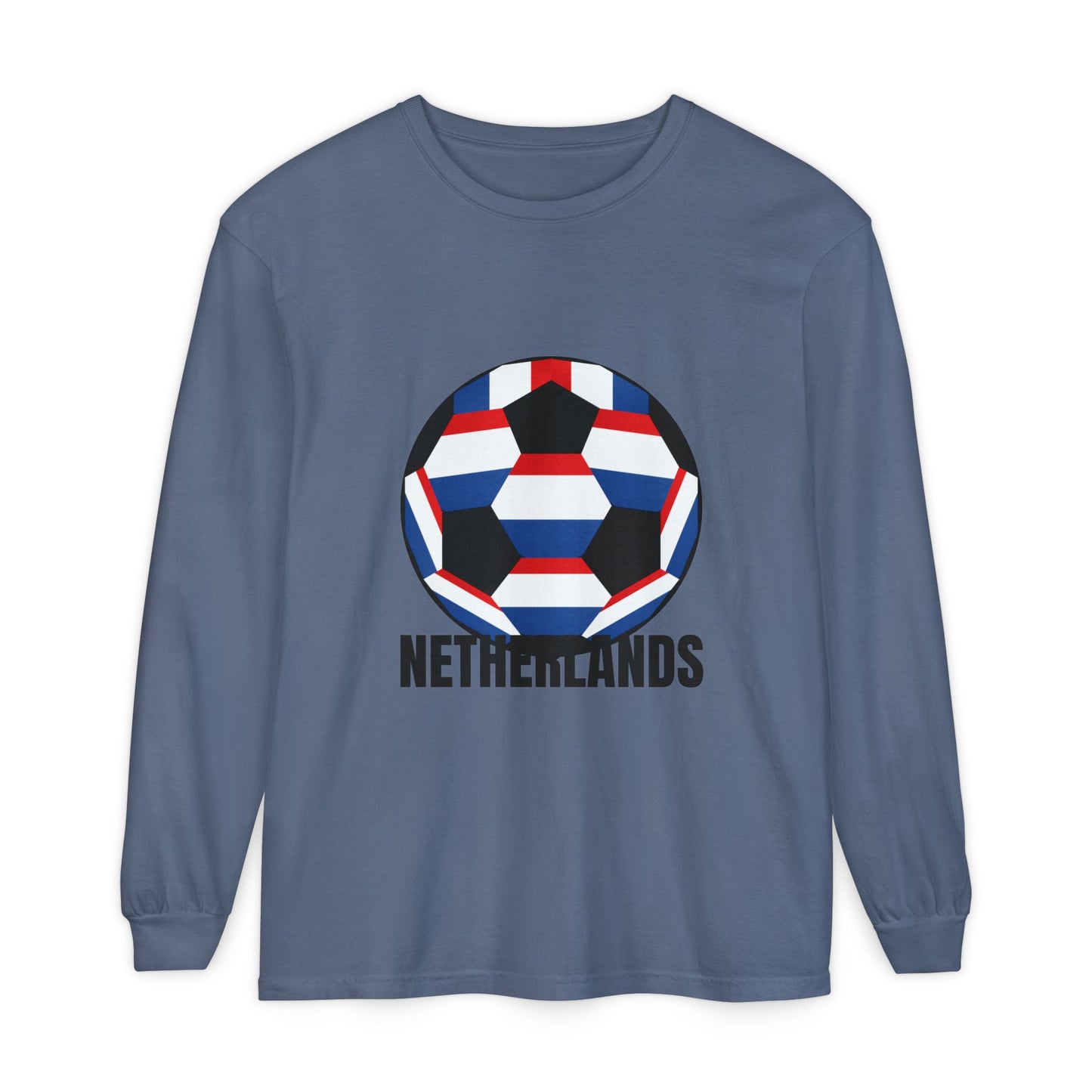 Netherlands Fan Specialty Soccer Ball Long Sleeve Tee