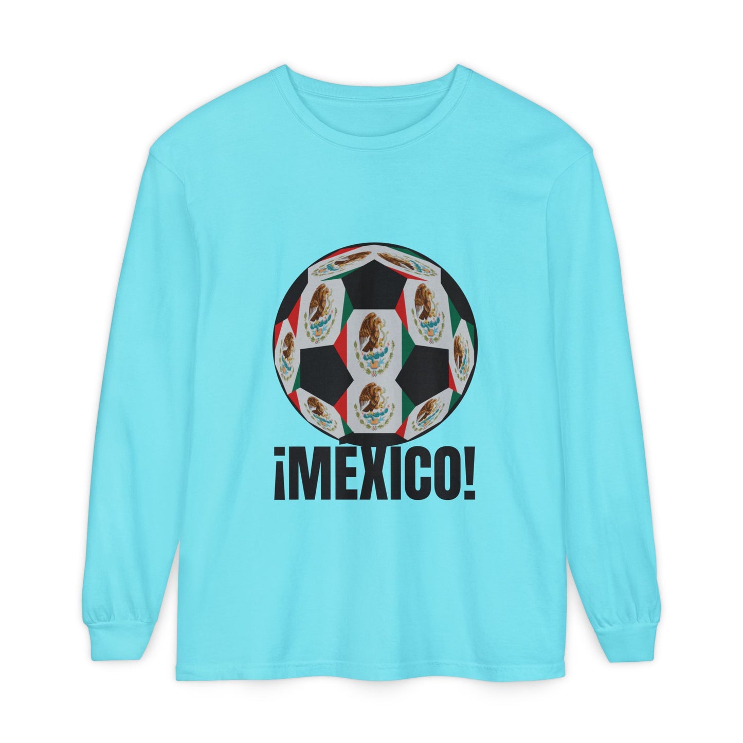 !Mexico! Fan Specialty Soccer Ball Design Long Sleeve