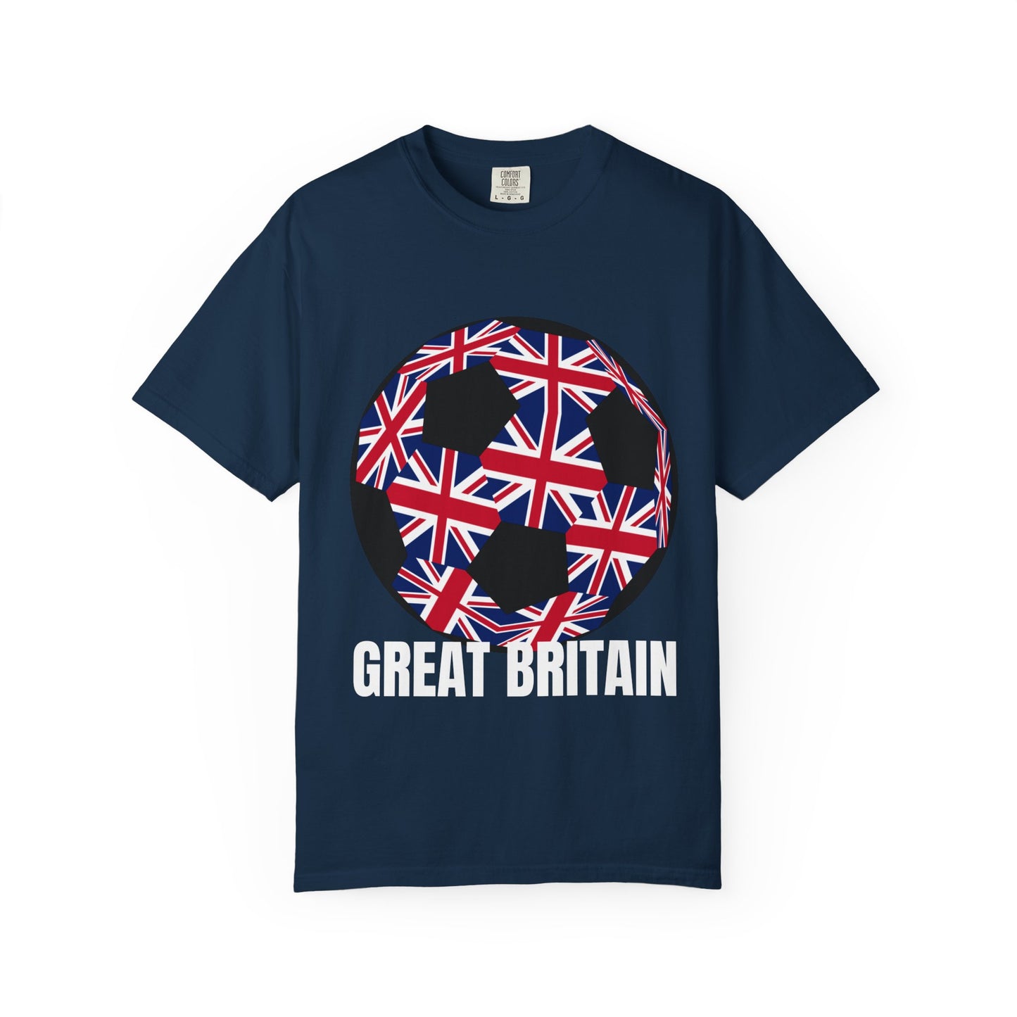 Great Britain Fan Specialty Soccer Ball Design T Shirt