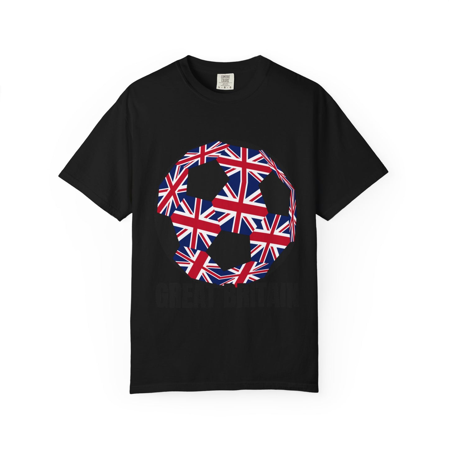 Great Britain Fan Specialty Soccer Ball Design T Shirt