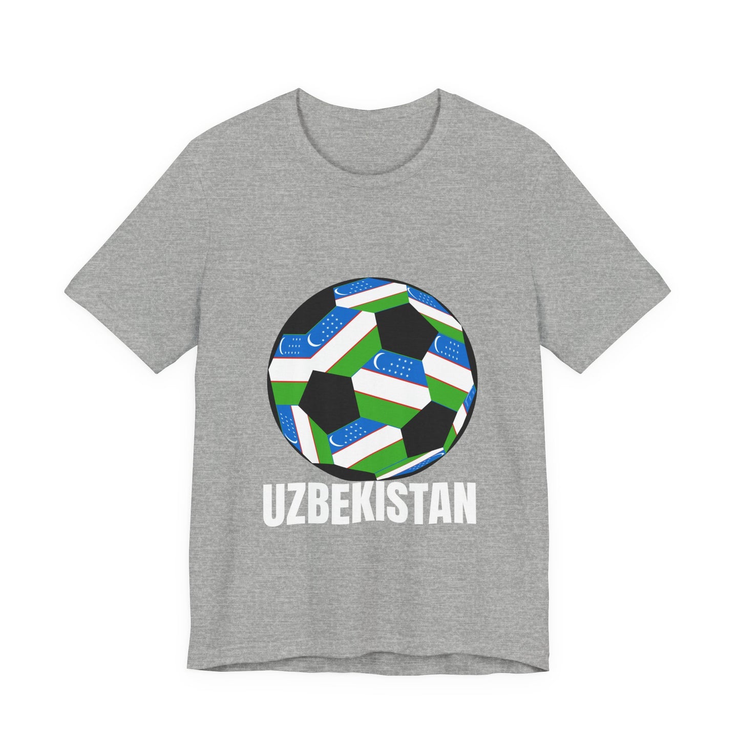 Uzbekistan Fan Specialty Soccer Ball Design T Shirt