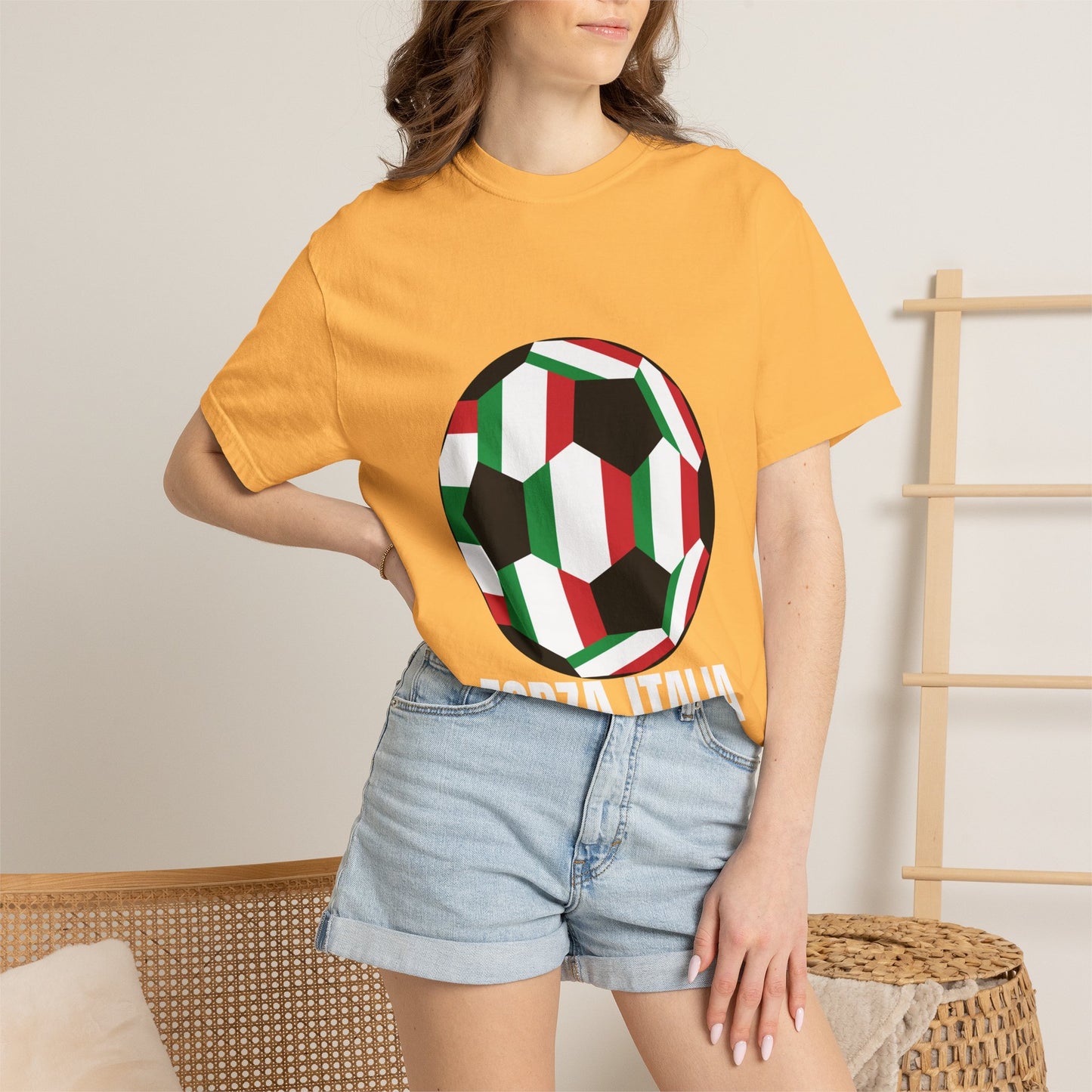 Forza Italia Fan Specialty Soccer Ball Design T Shirt