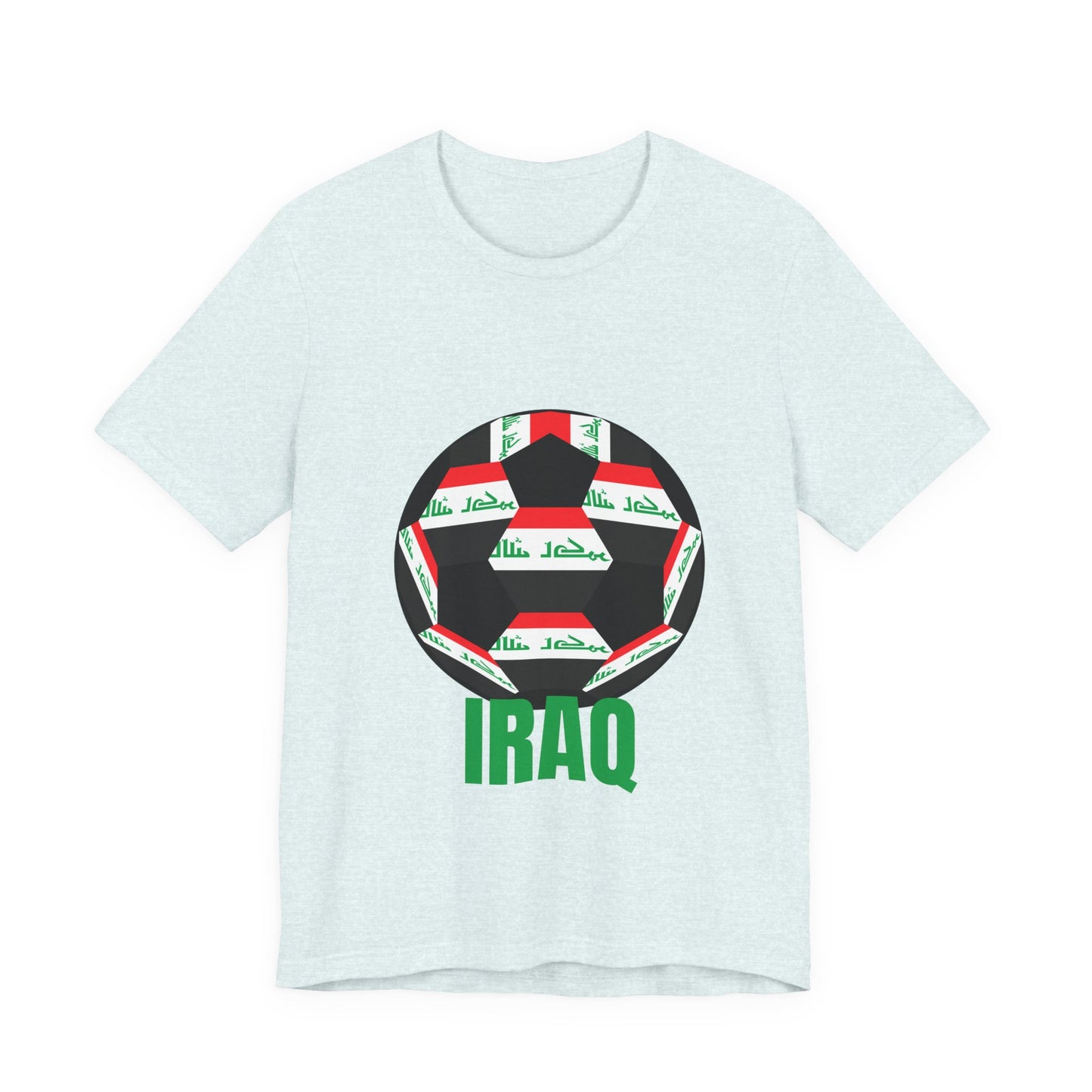 Iraq Fan Specialty Soccer Ball Design T Shirt