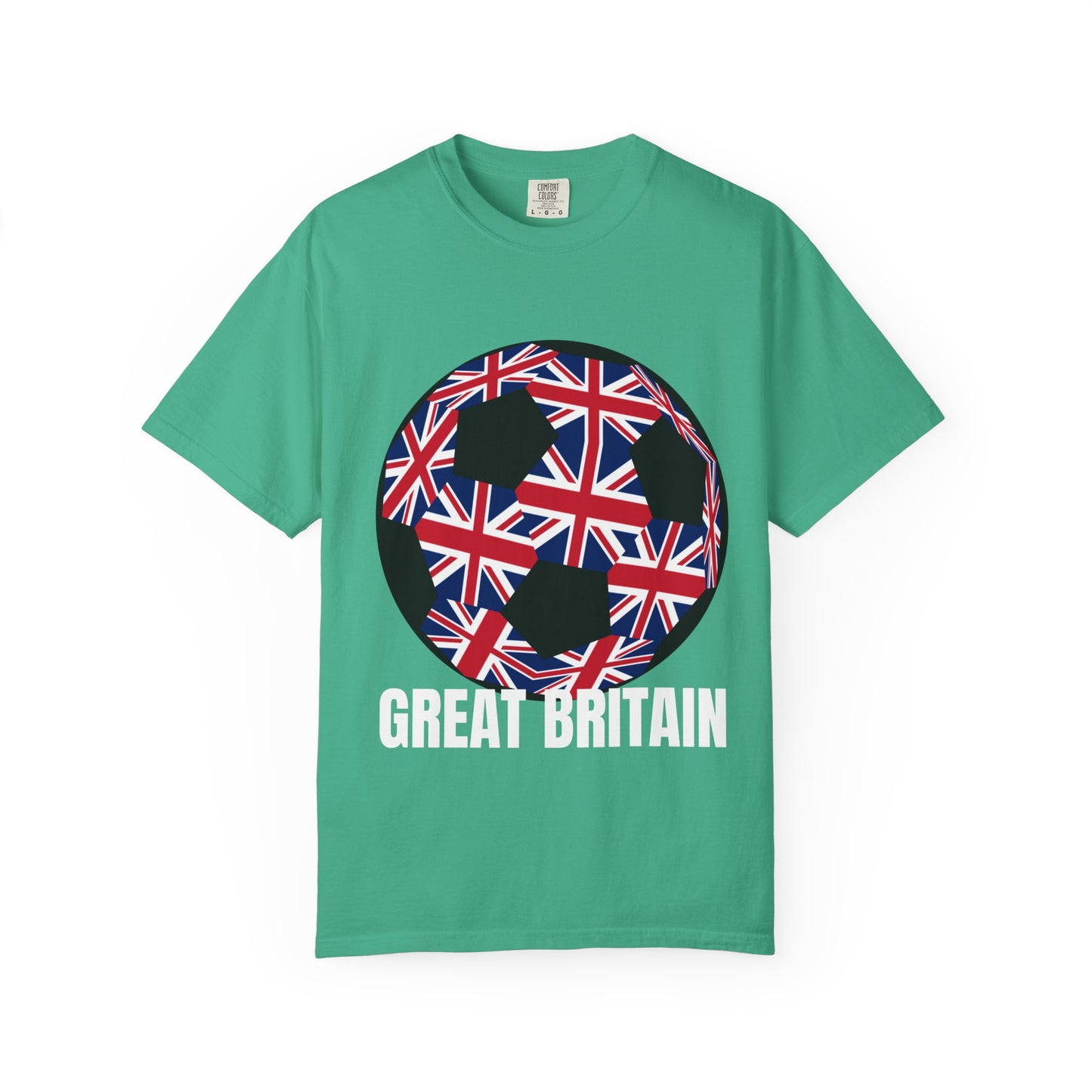 Great Britain Fan Specialty Soccer Ball Design T Shirt