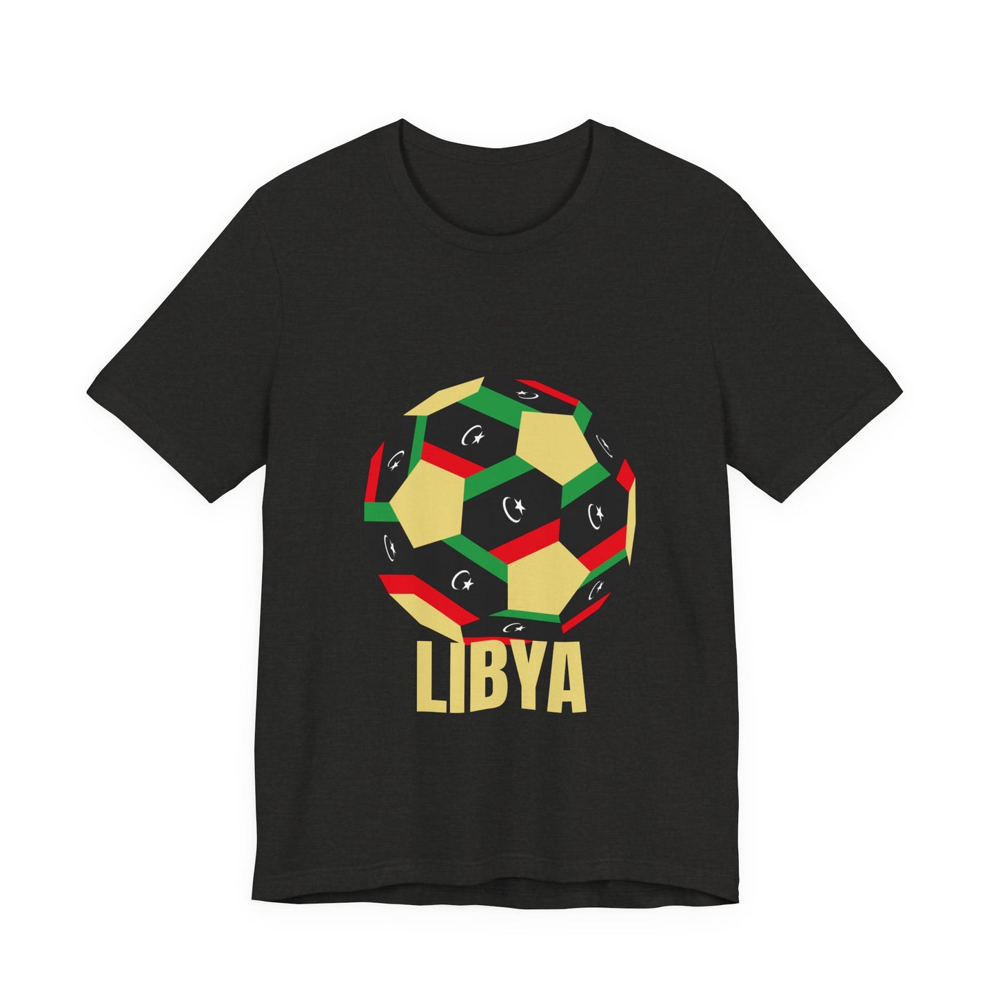 Libya Fan Specialty Soccer Ball Design T Shirt