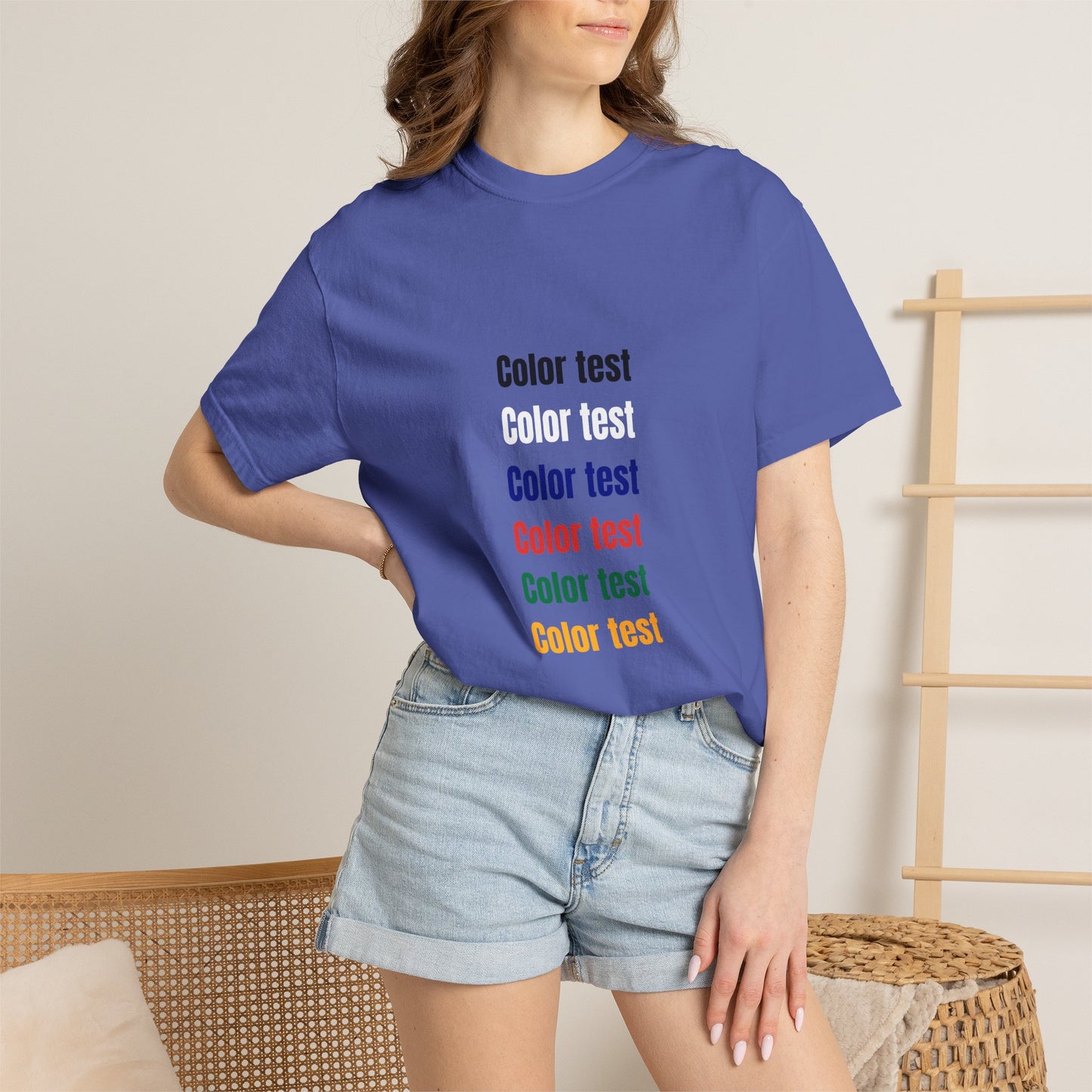 Color Test T-Shirt — Minimalist Text Graphic Tee