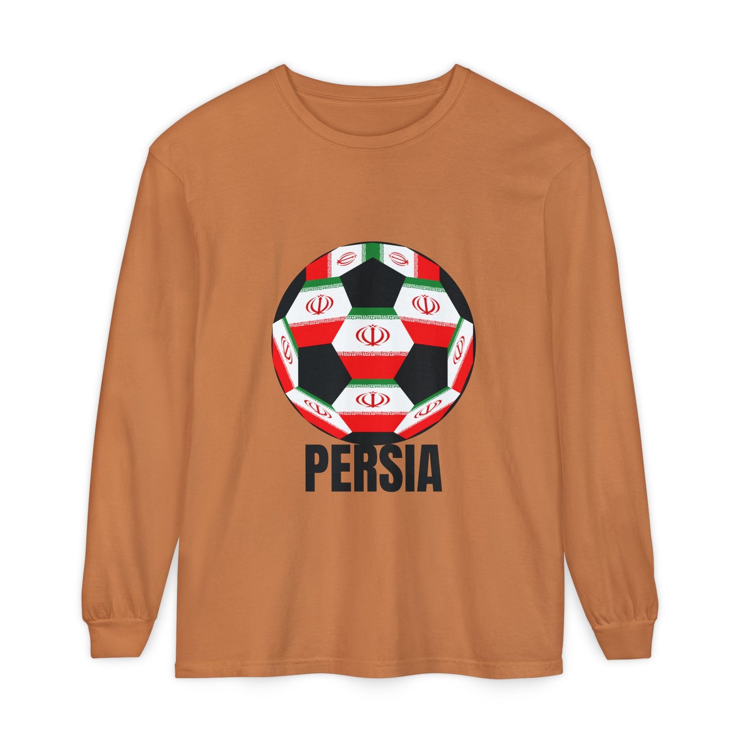 Persia Fan Specialty Soccer Ball Design  Long Sleeve Tee