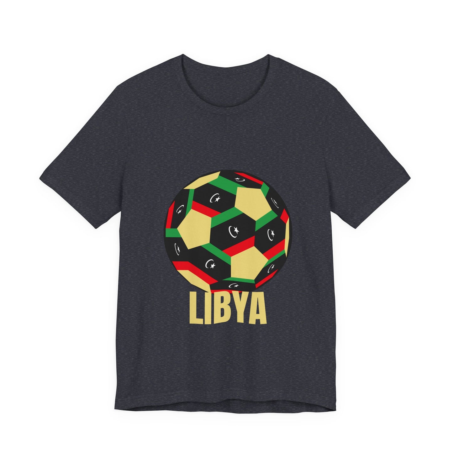 Libya Fan Specialty Soccer Ball Design T Shirt